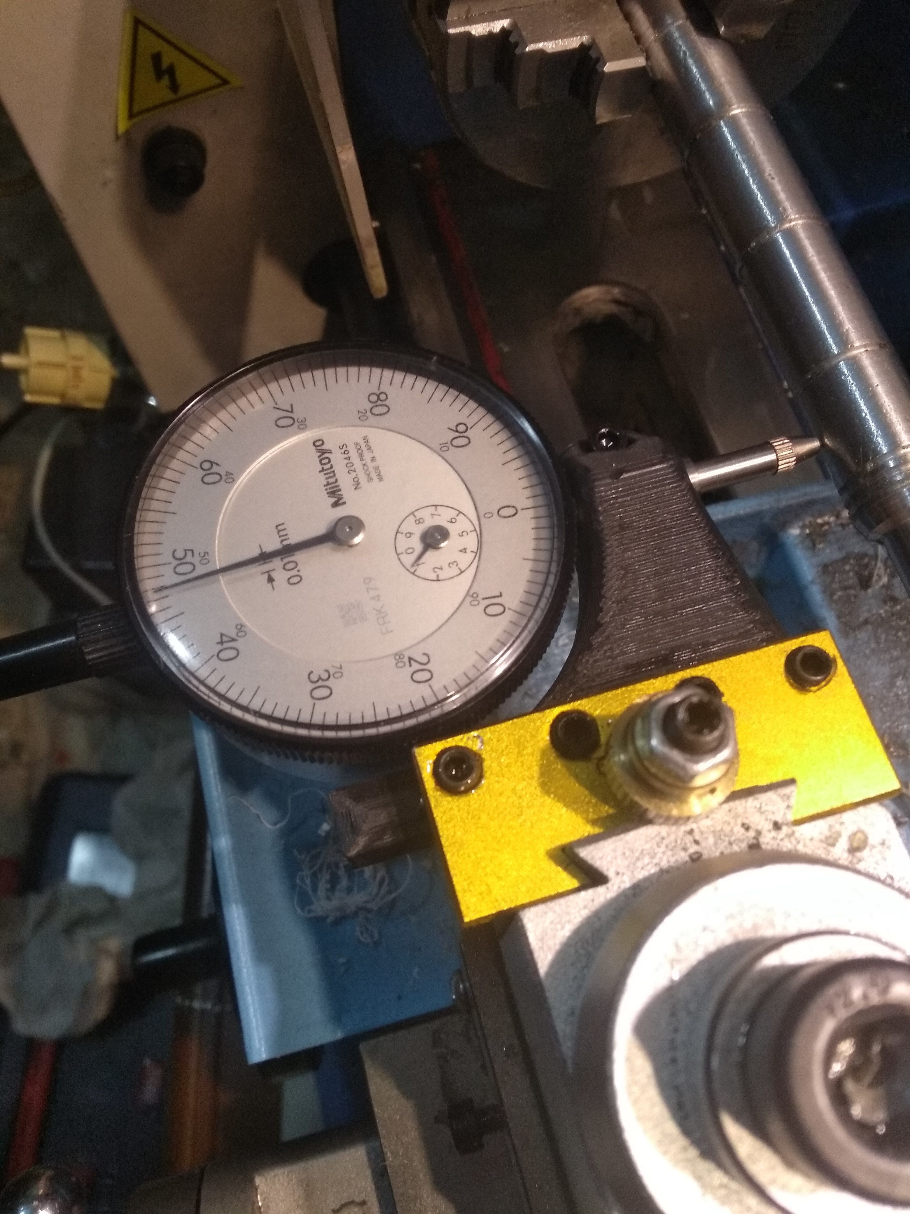 Dial indicator holder mini lathe