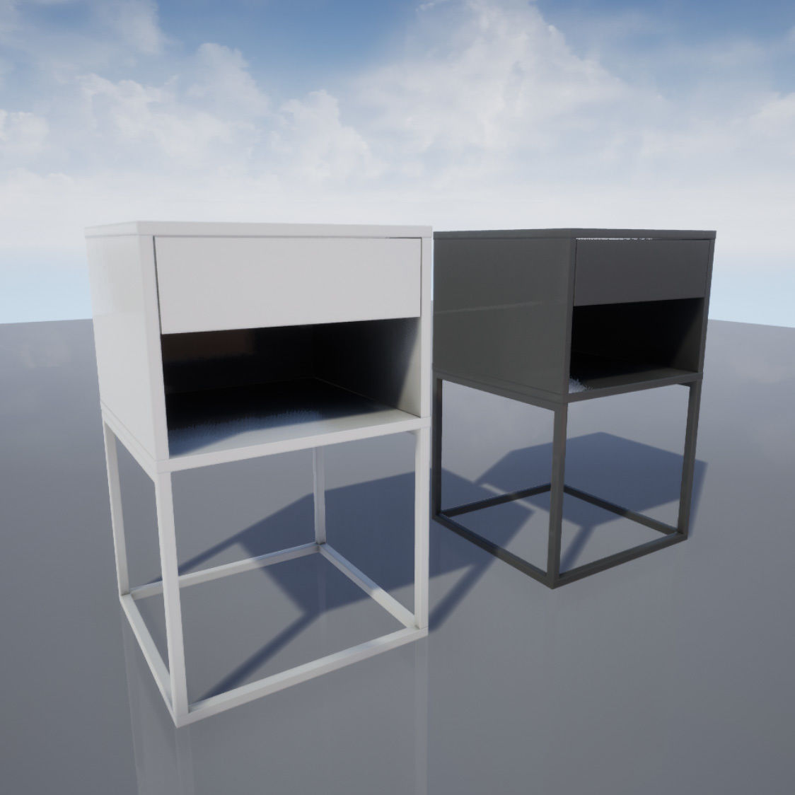 3D model VIKHAMMER Nightstand for UE4 VR / AR / lowpoly CGTrader