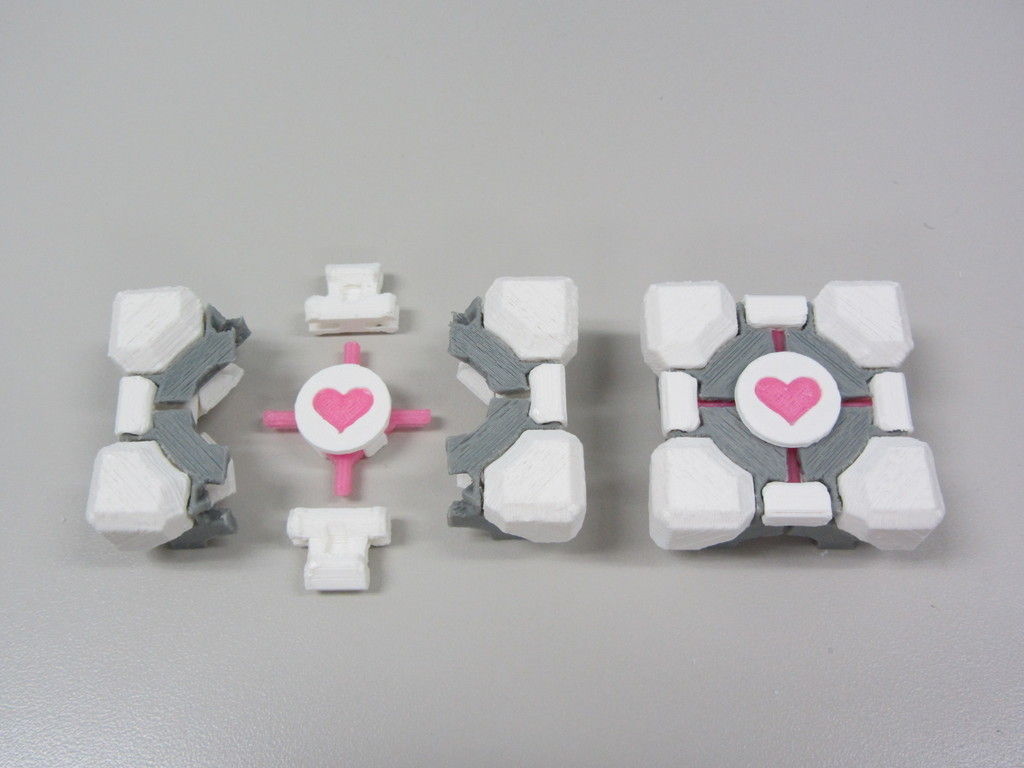 Companion Cube modular snaptogether colorized free 3D Model 3D ...
