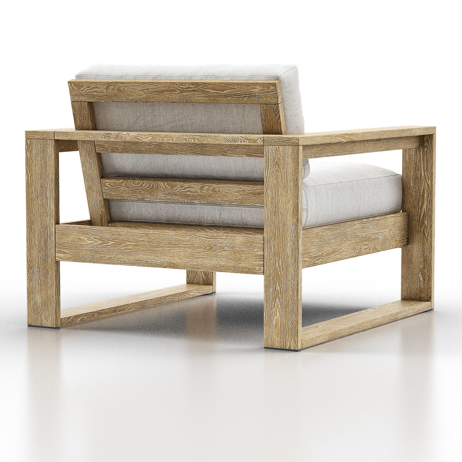 WEST ELM PORTSIDE Outdoor Lounge Chair with Ottoman 3D model CGTrader