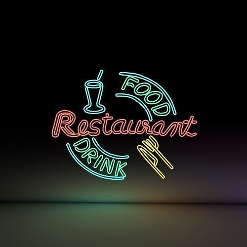 Pack Neon Signs City Environment Low-poly 3D model