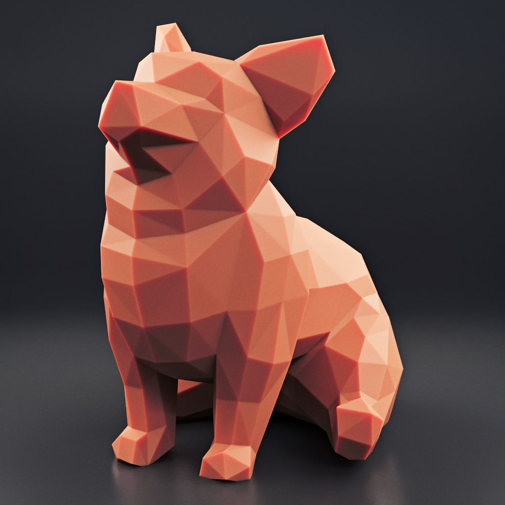 Welsh Corgi Low Poly 2