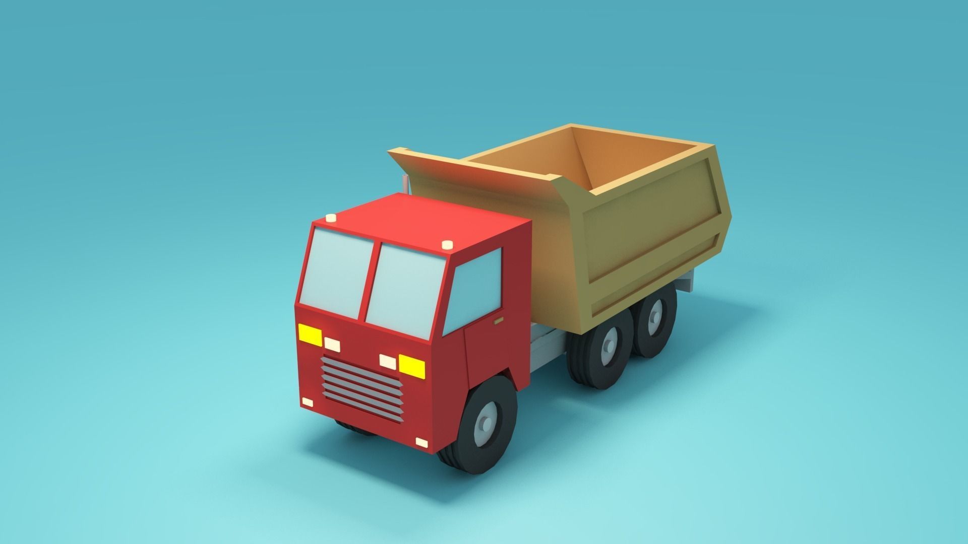 3D model Low-poly Truck 3d model - Cartoon Truck VR / AR / low-poly ...
