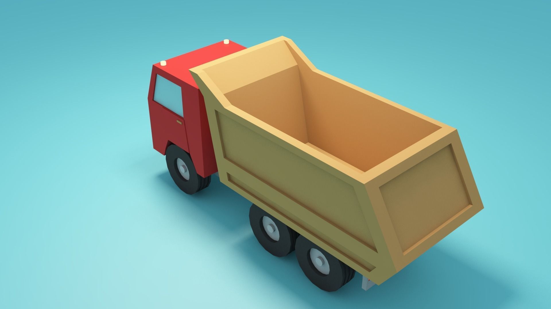 3D model Low-poly Truck 3d model - Cartoon Truck VR / AR / low-poly ...