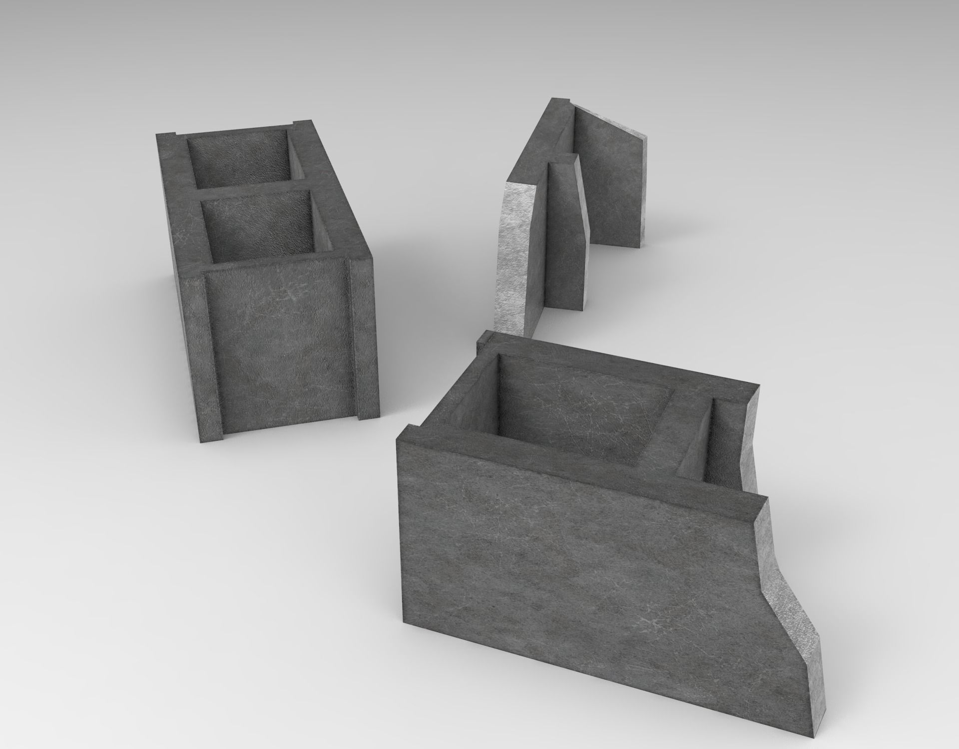 3D model Cinder Block Pack VR / AR / low-poly | CGTrader