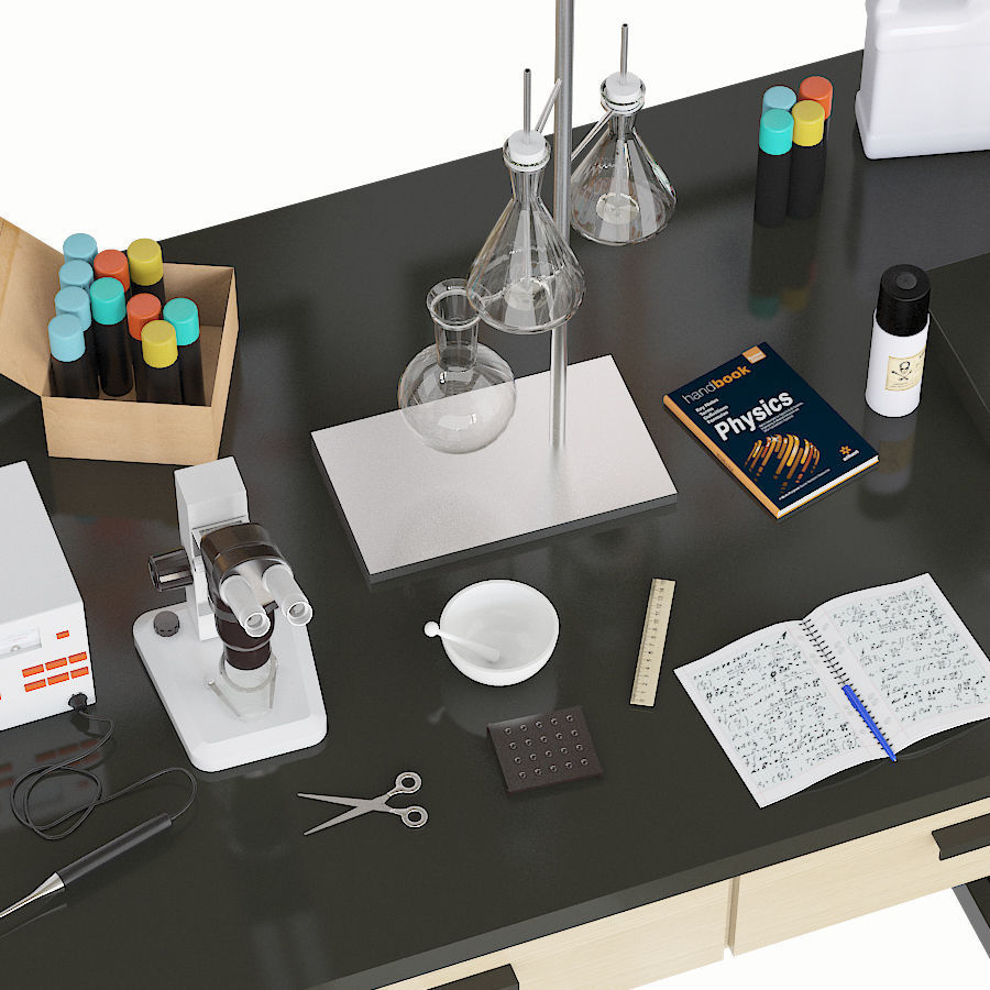 Medical laboratory experience set 3D model CGTrader