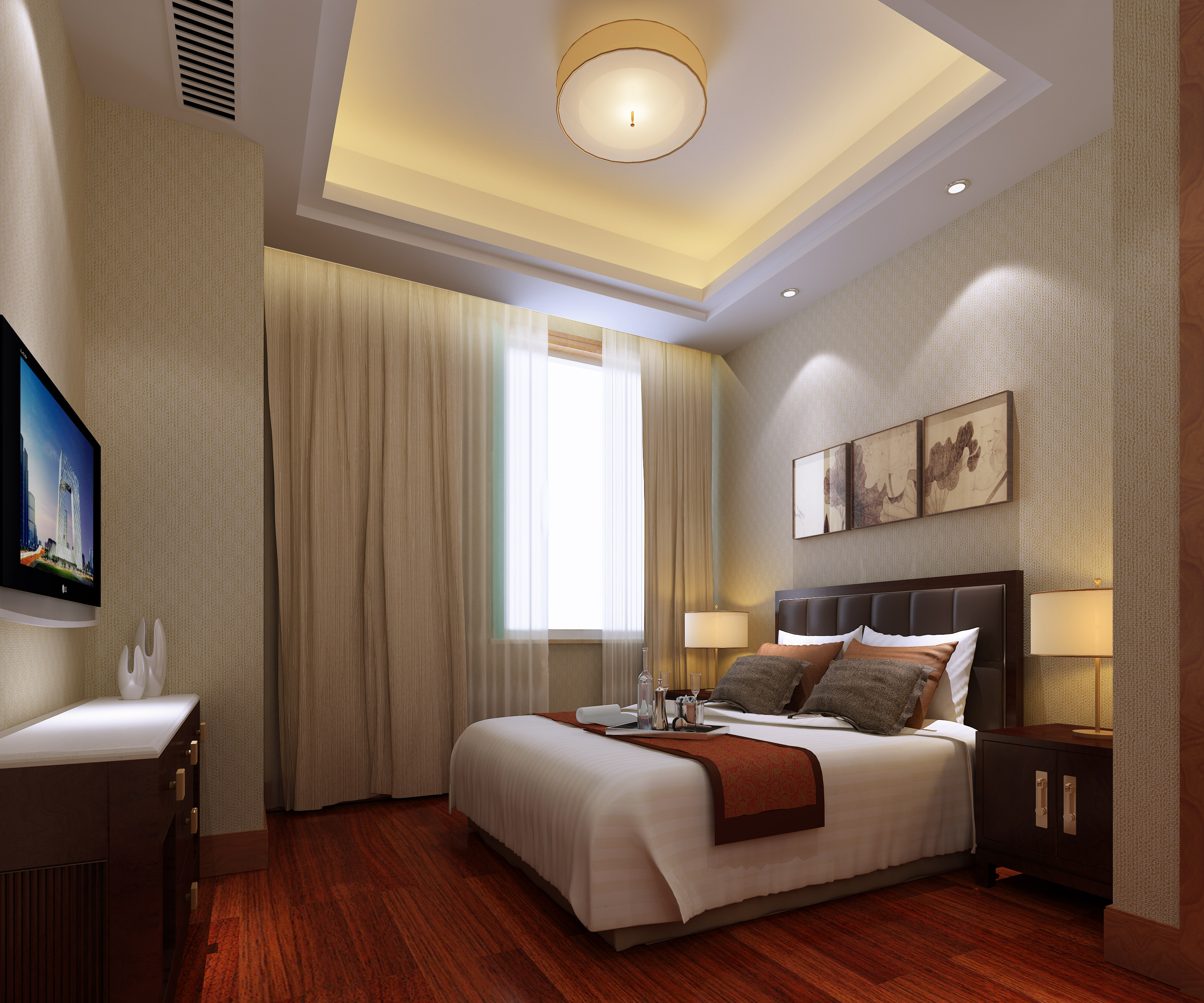 3D model luxurious Luxury bedroom 3D model luxurious Luxury bedroom