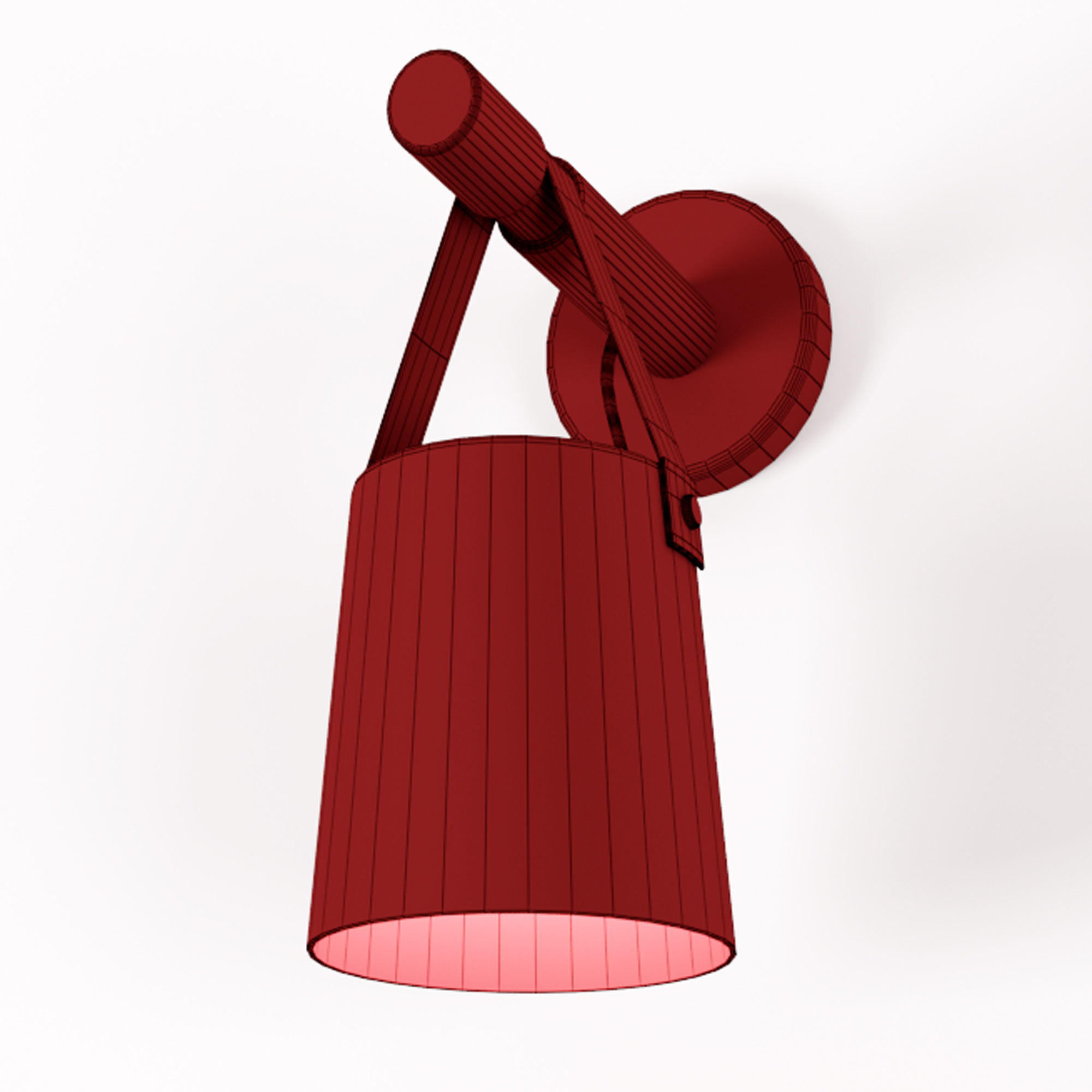 Nordic Wooden Hanging Wall Lamp 3D model CGTrader