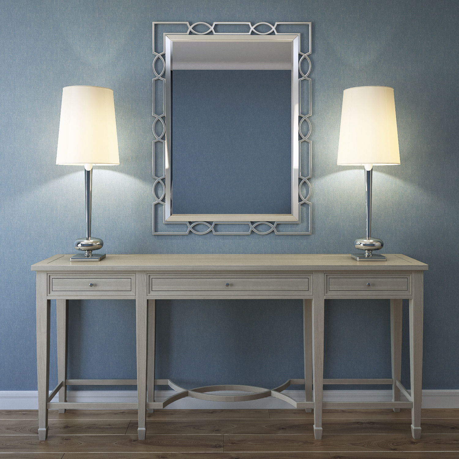 Bernhardt Criteria console table with the mirror 3D model CGTrader