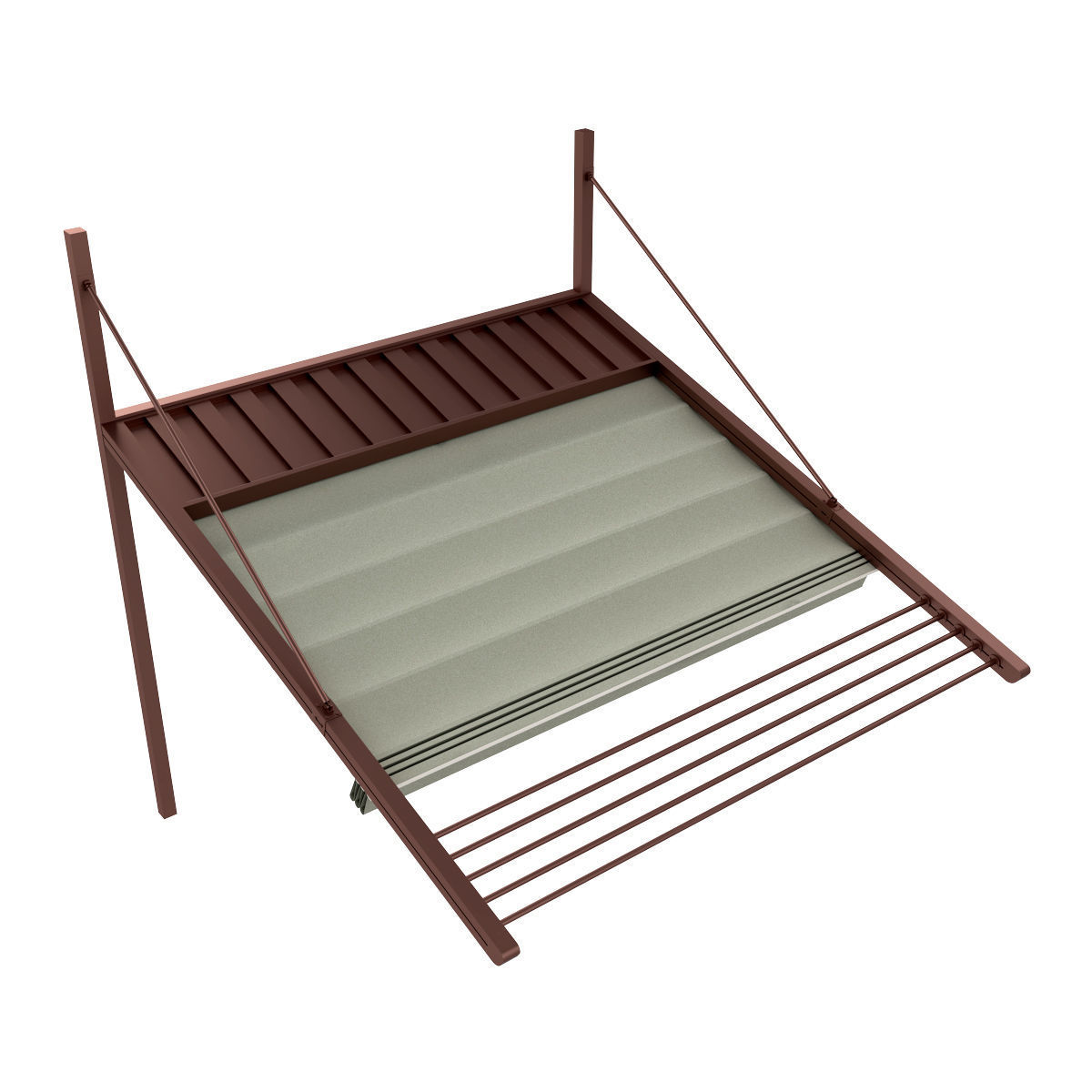 Motorized Pergola 3 bronze patina rust