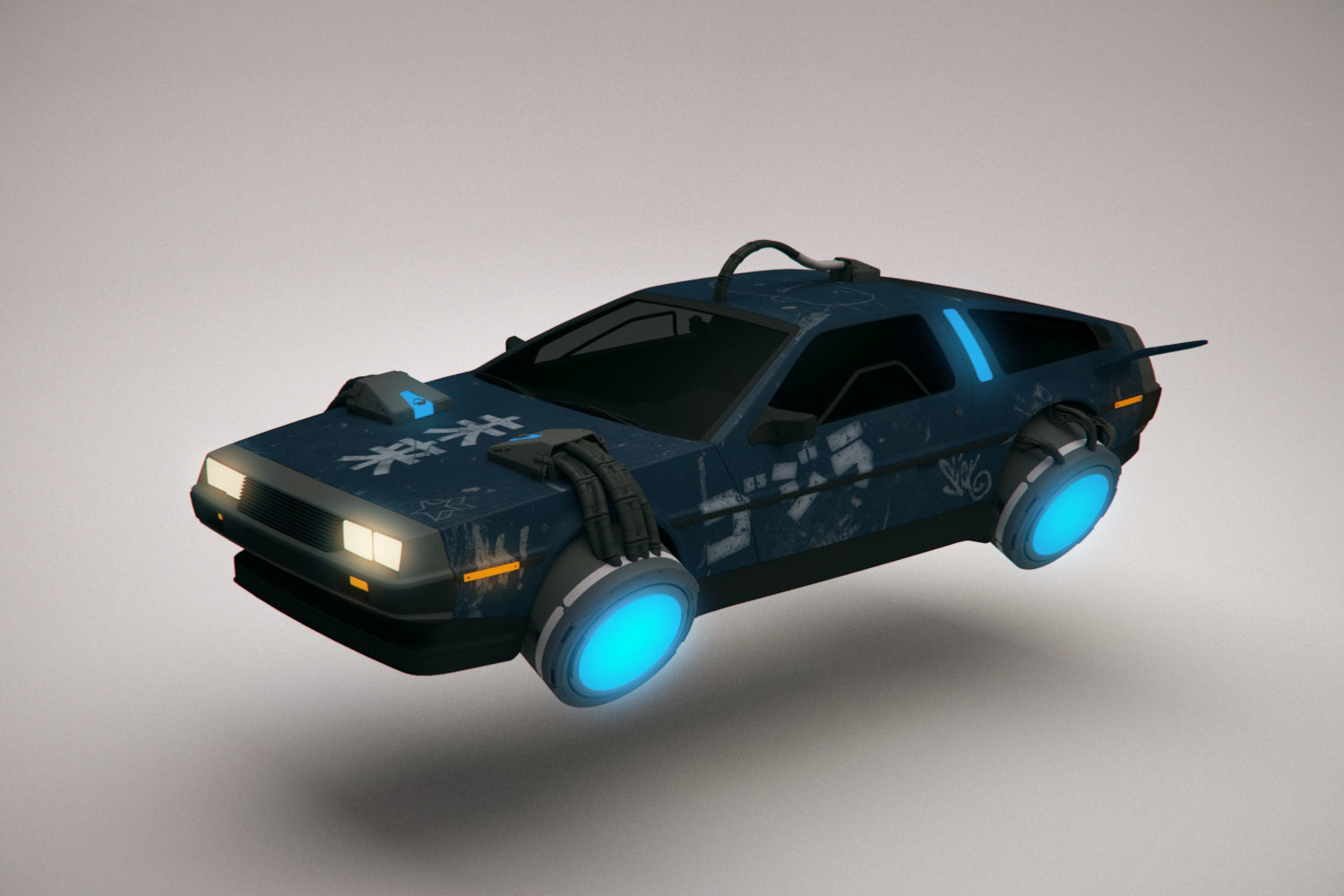 Cyberpunk Flying Car 3D CGTrader