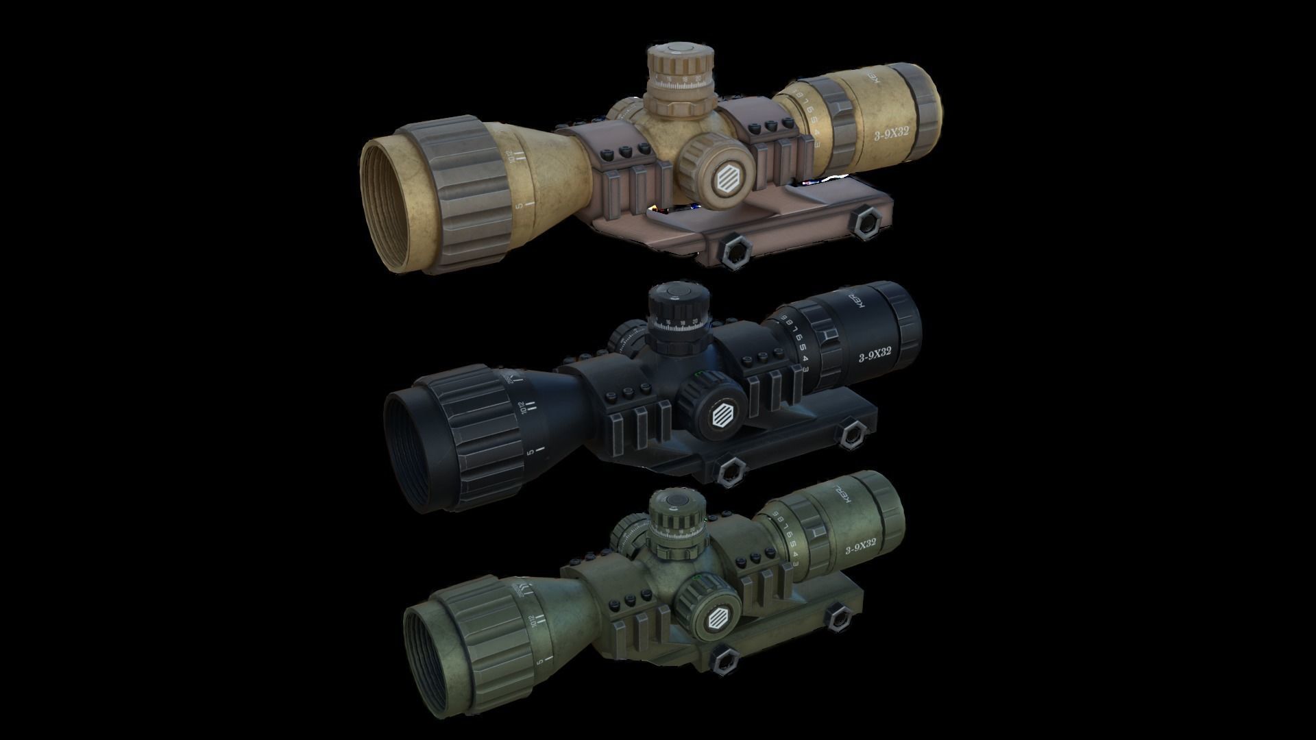 3D model Modular Combat Rifle-Designated Marksman Variant VR / AR / low ...