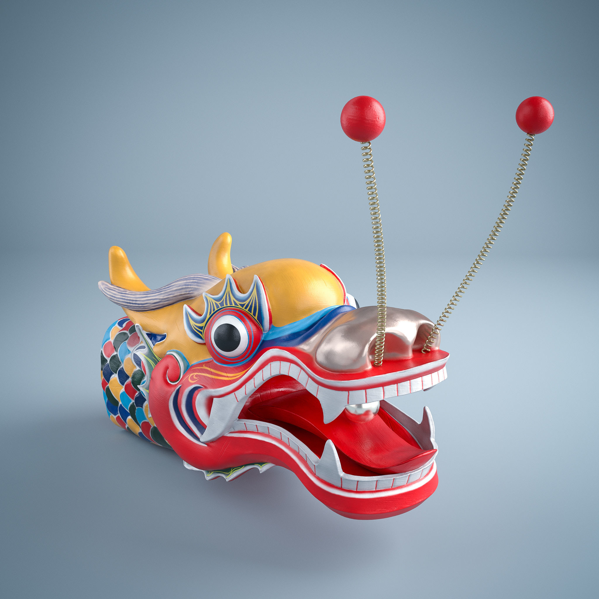 Dragon boat head 3D model CGTrader