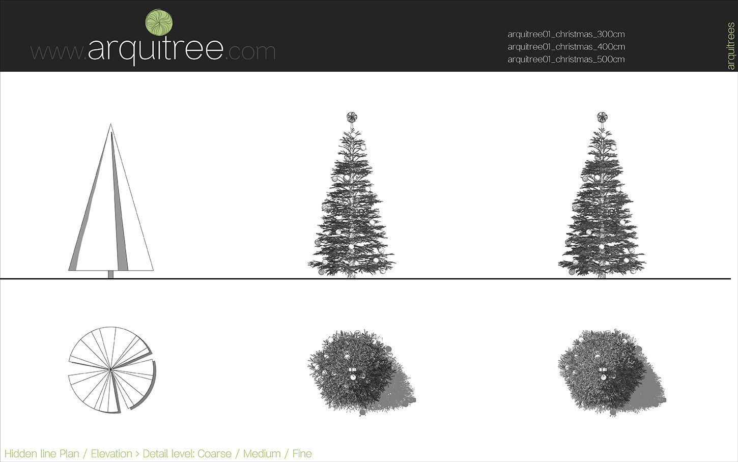 Revit scalable and detailed conifer tree arquitree01 free 3D model CGTrader