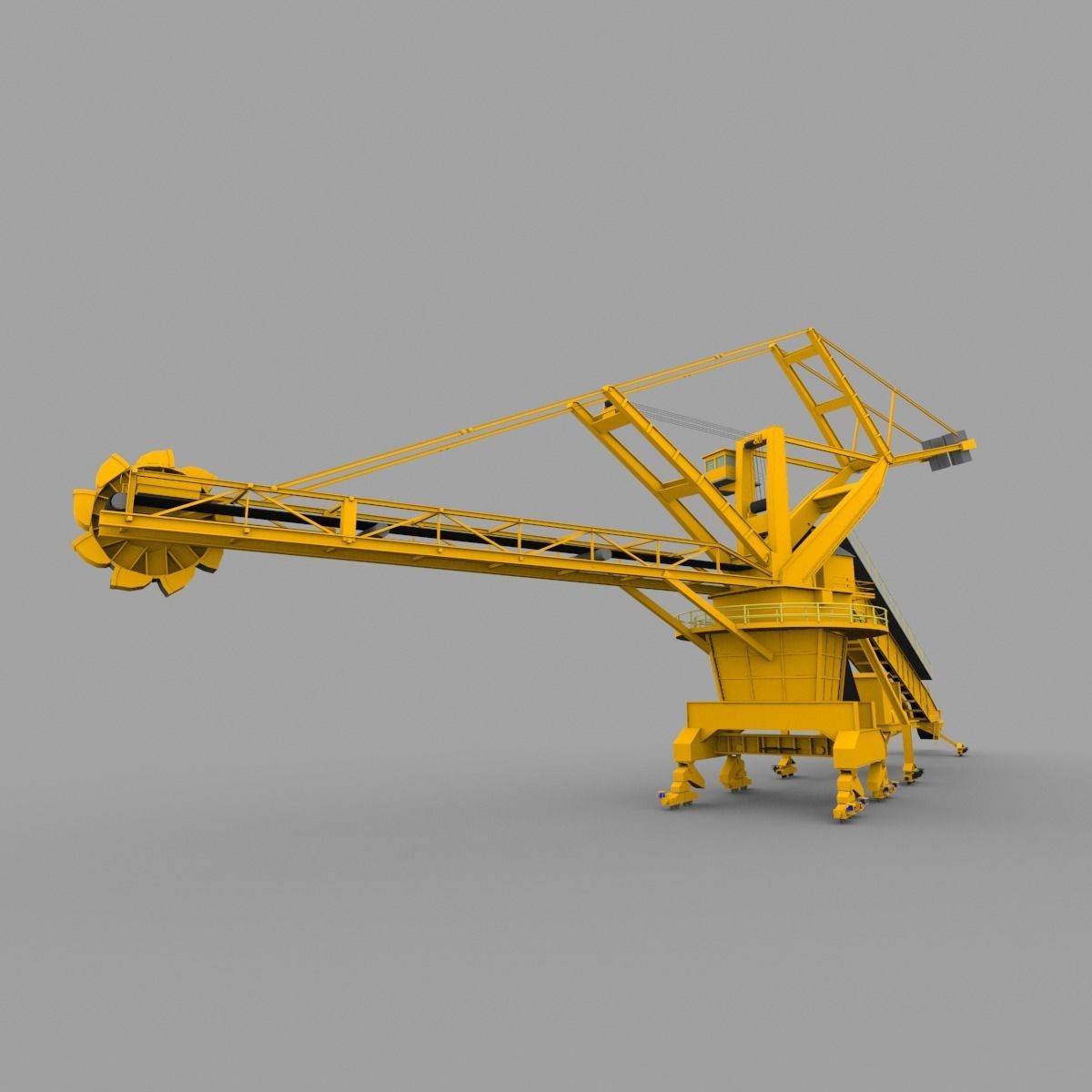 3D model stacker reclaimer CGTrader