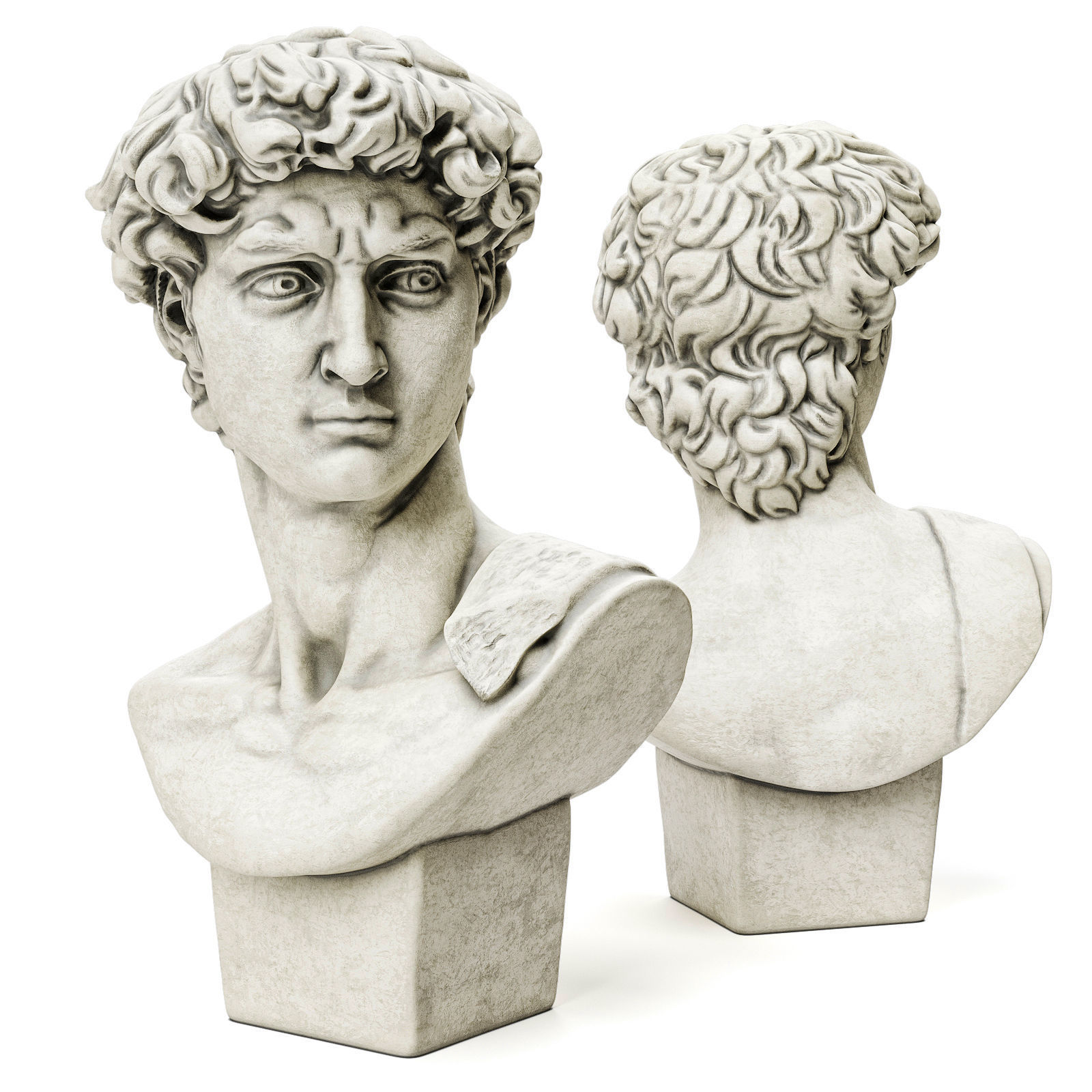 Bust of David Sculpture Michelangelo 3D model CGTrader