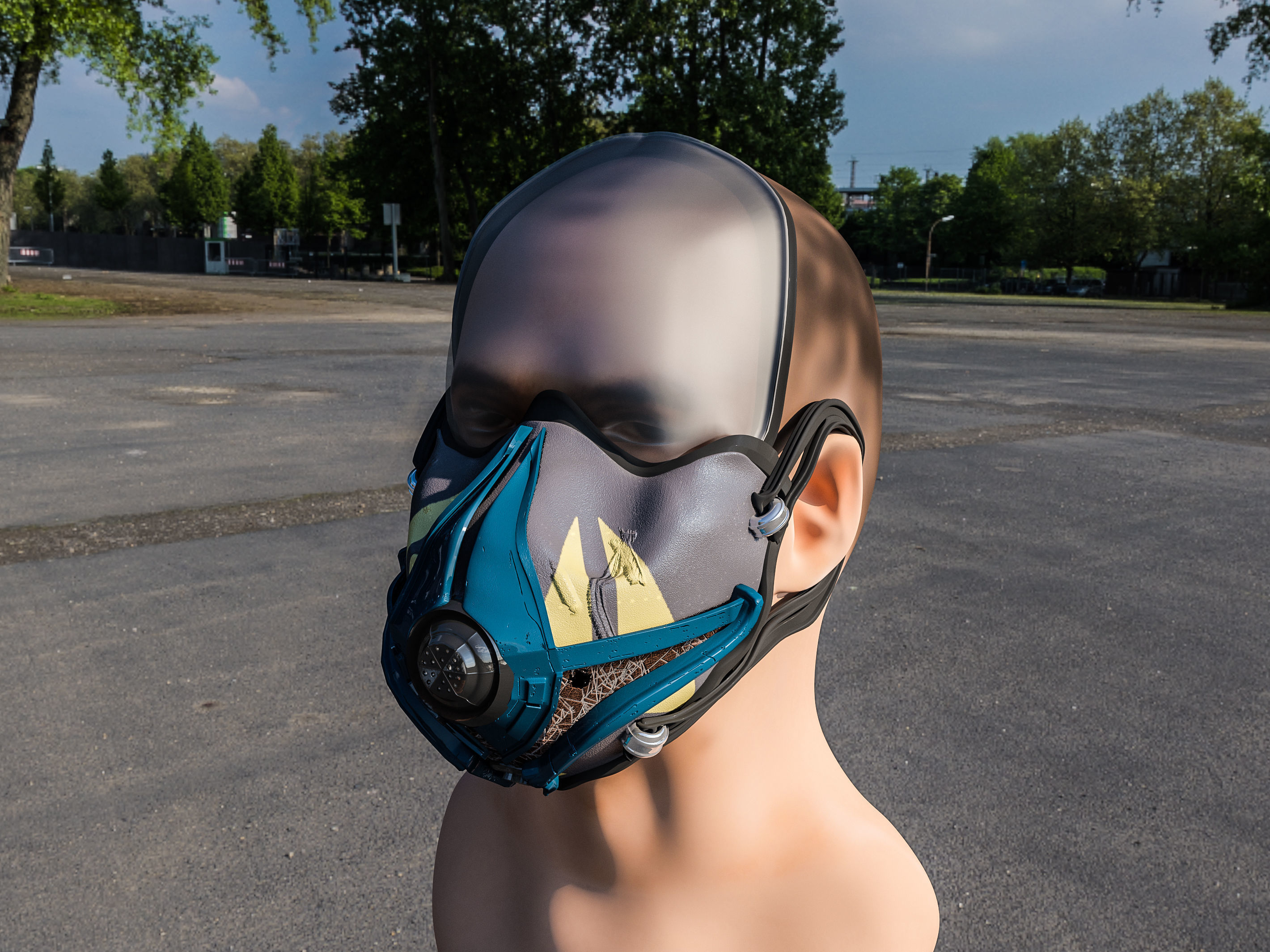 Covid 19 Protection Mask 3D model 3D printable CGTrader