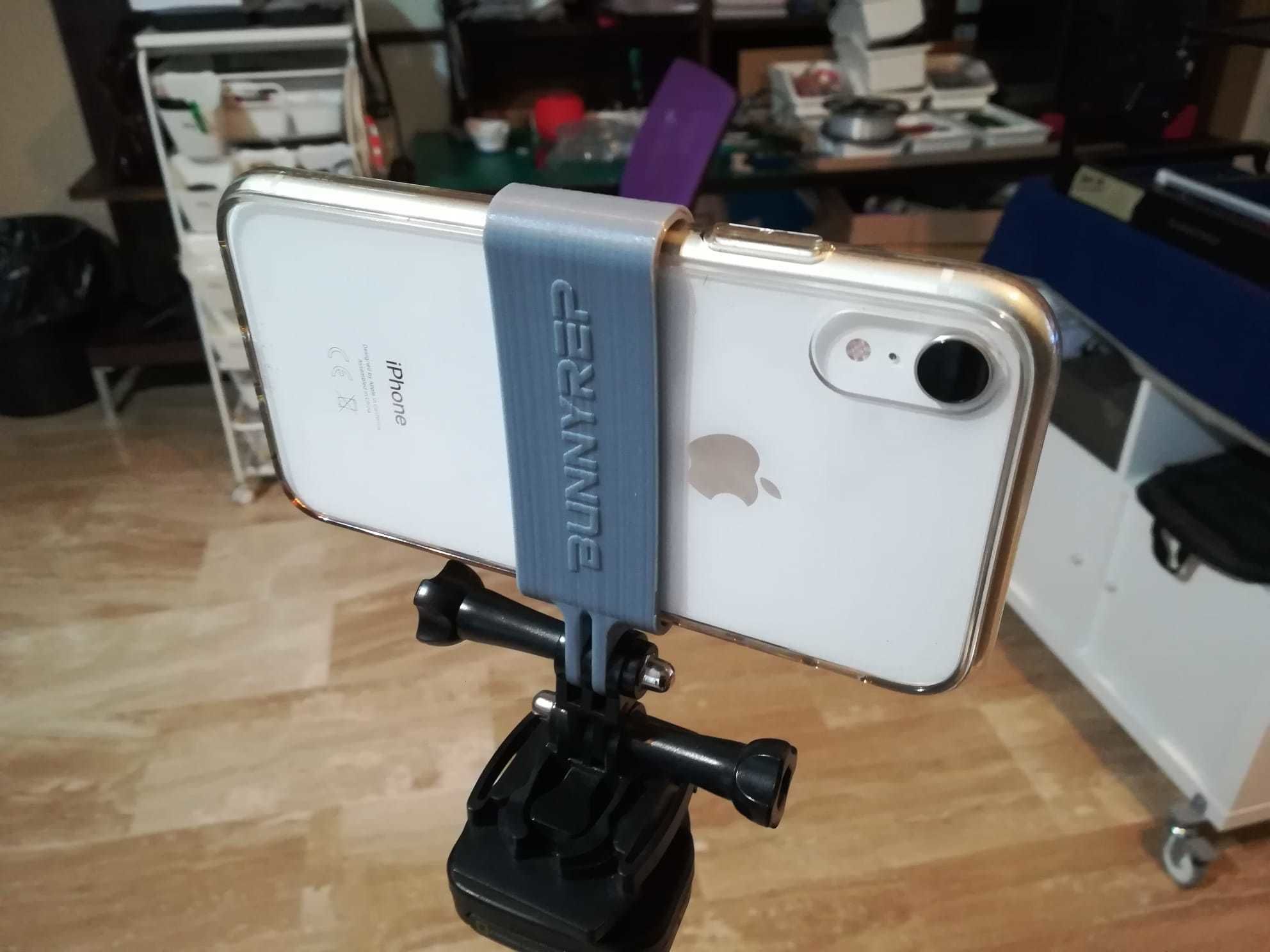 3D printable model GoPro adapter phone holder CGTrader