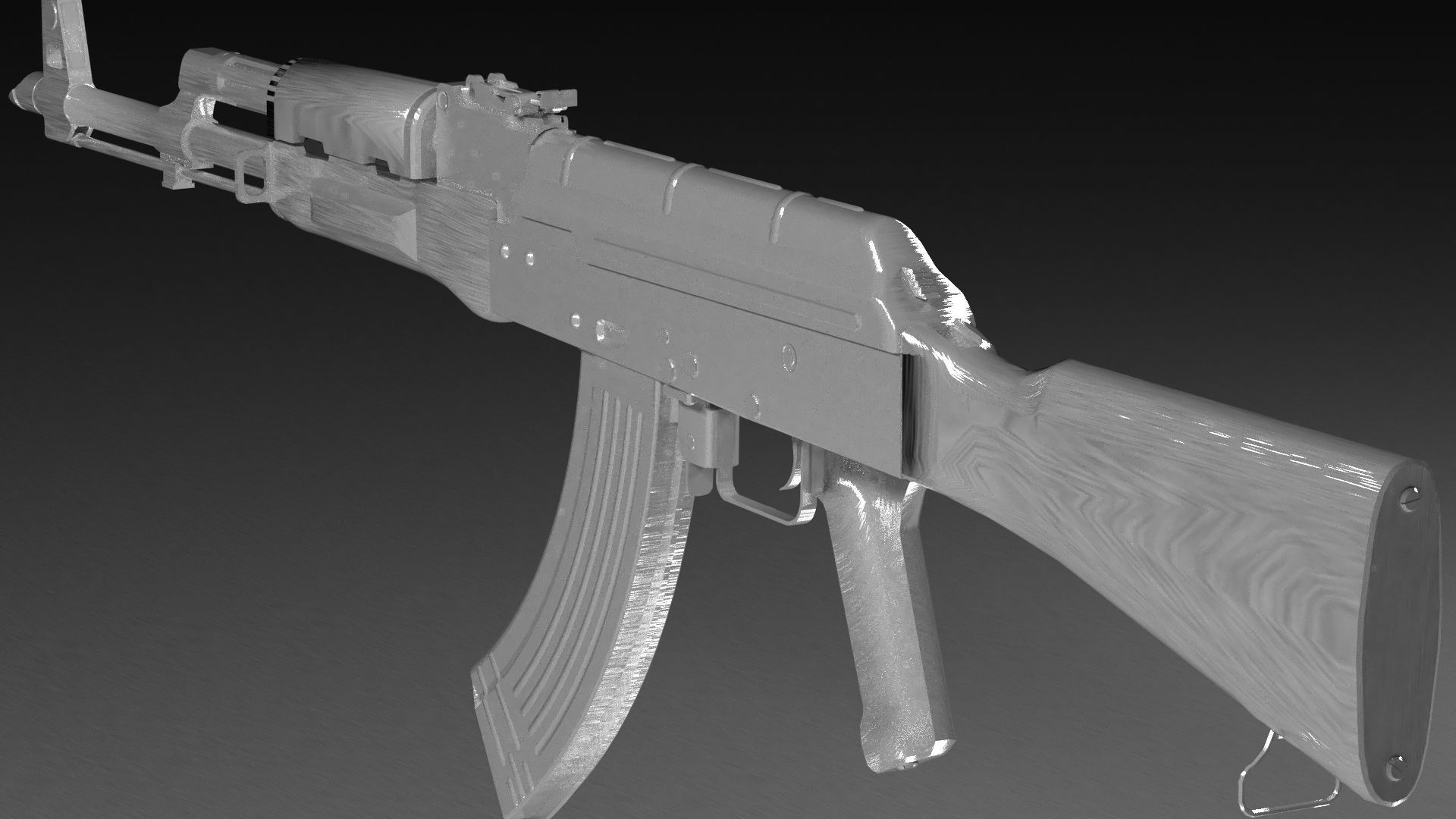 ak - 47 lowpoly and highpoly free VR / AR / low-poly 3D model | CGTrader