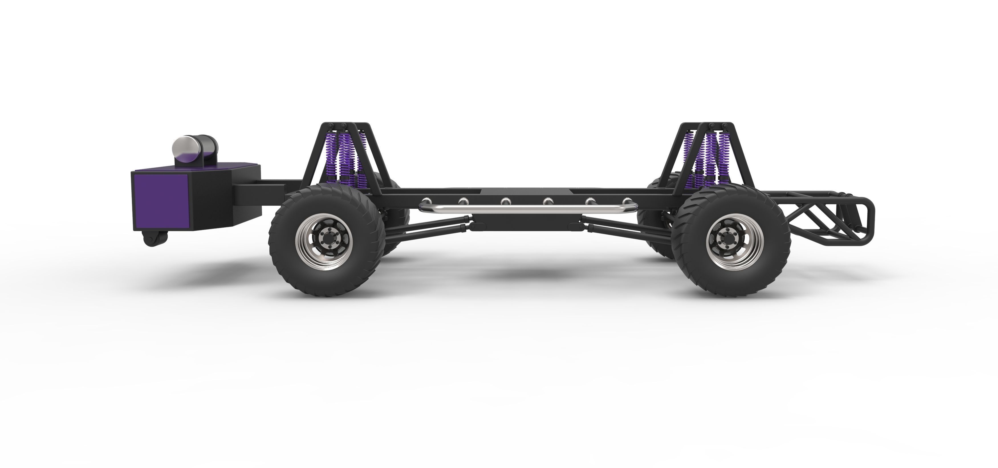 Pulling truck chassis 3D model CGTrader