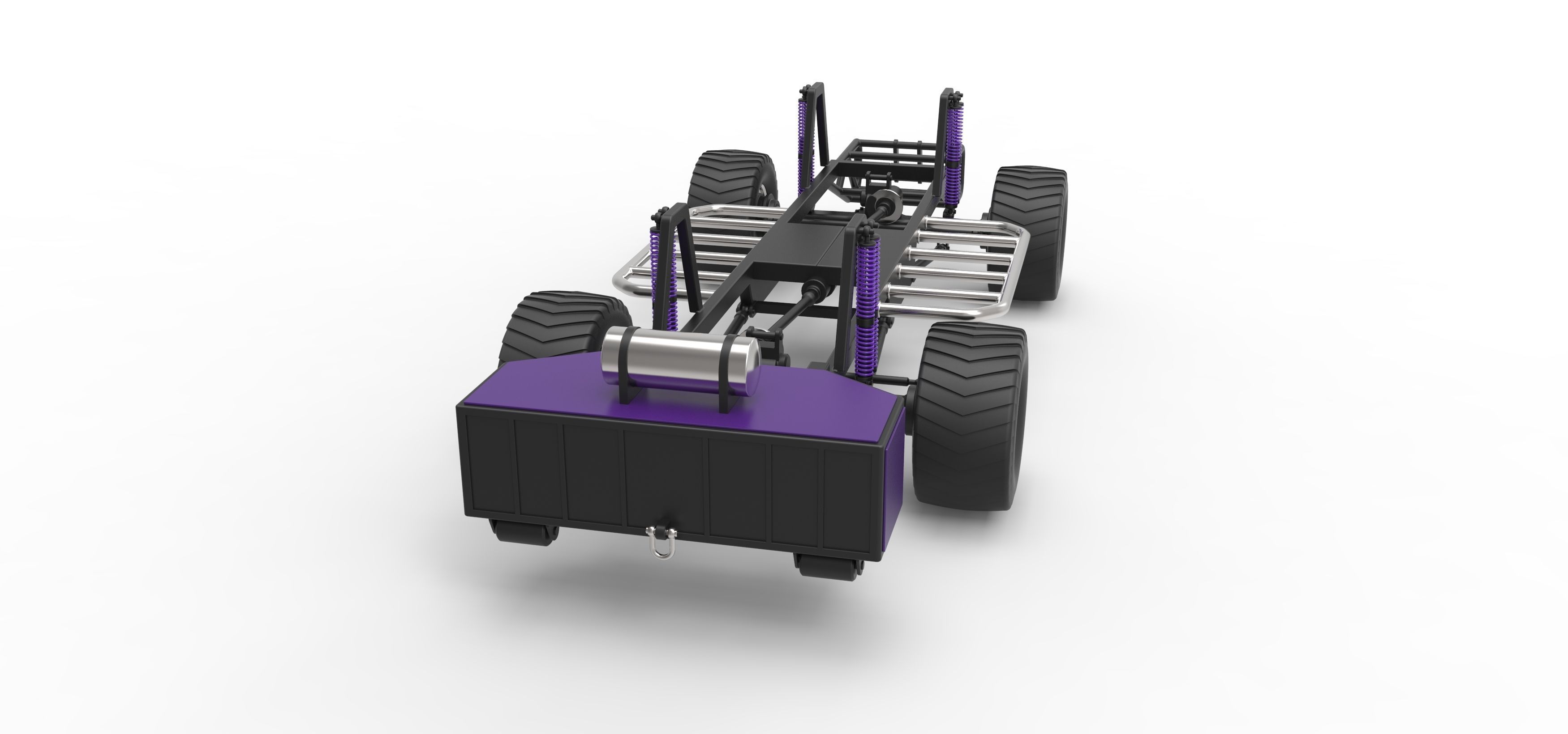 Pulling truck chassis 3D model CGTrader