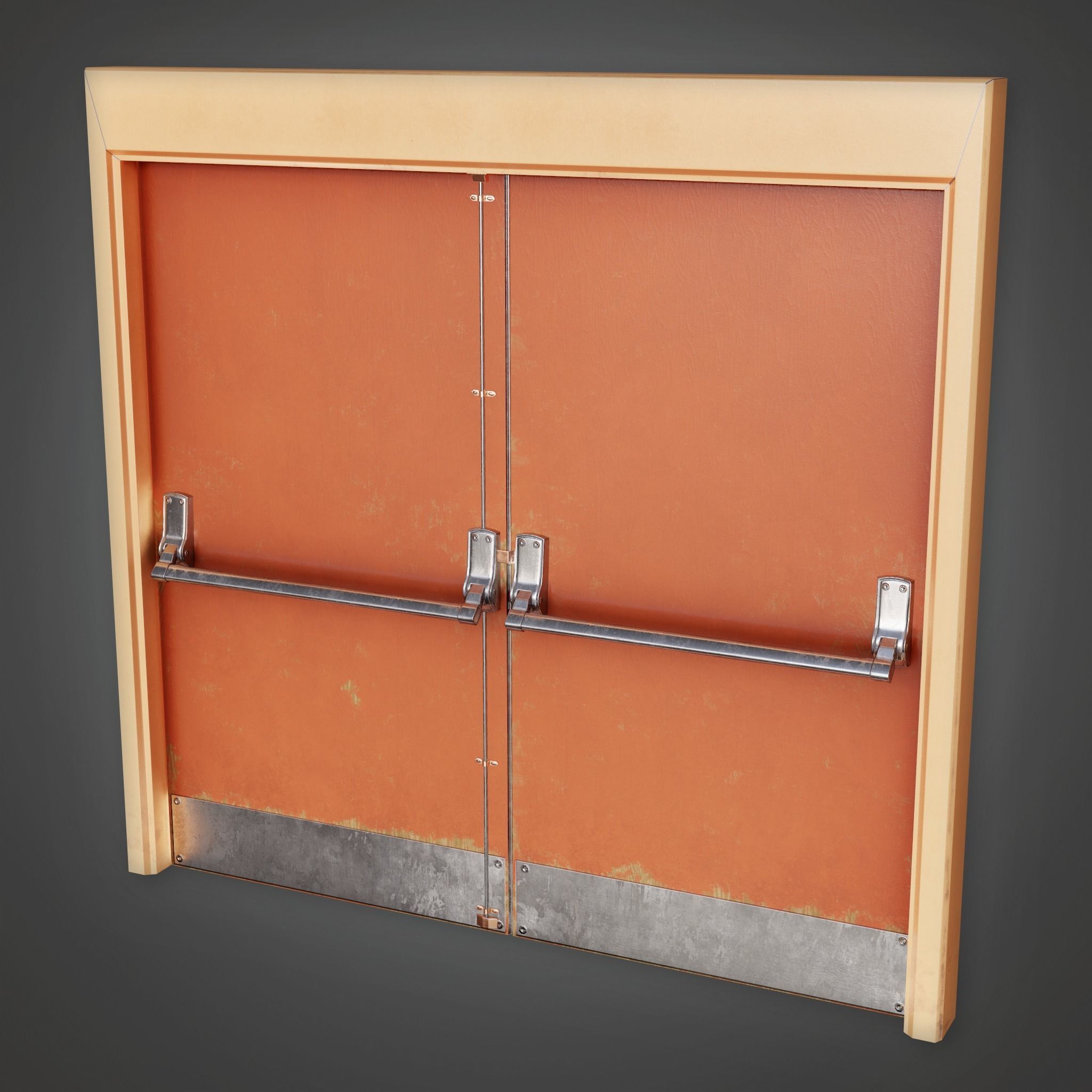 Gym School Door HSG PBR Game Ready 3D model CGTrader