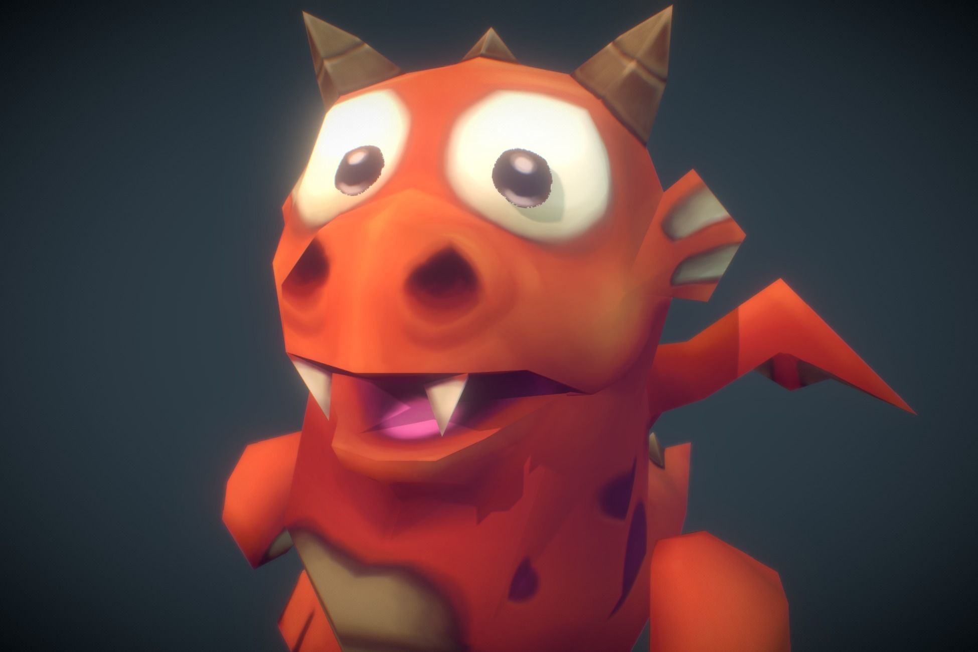 Mini Dragon Fino - Low Poly Hand Painted