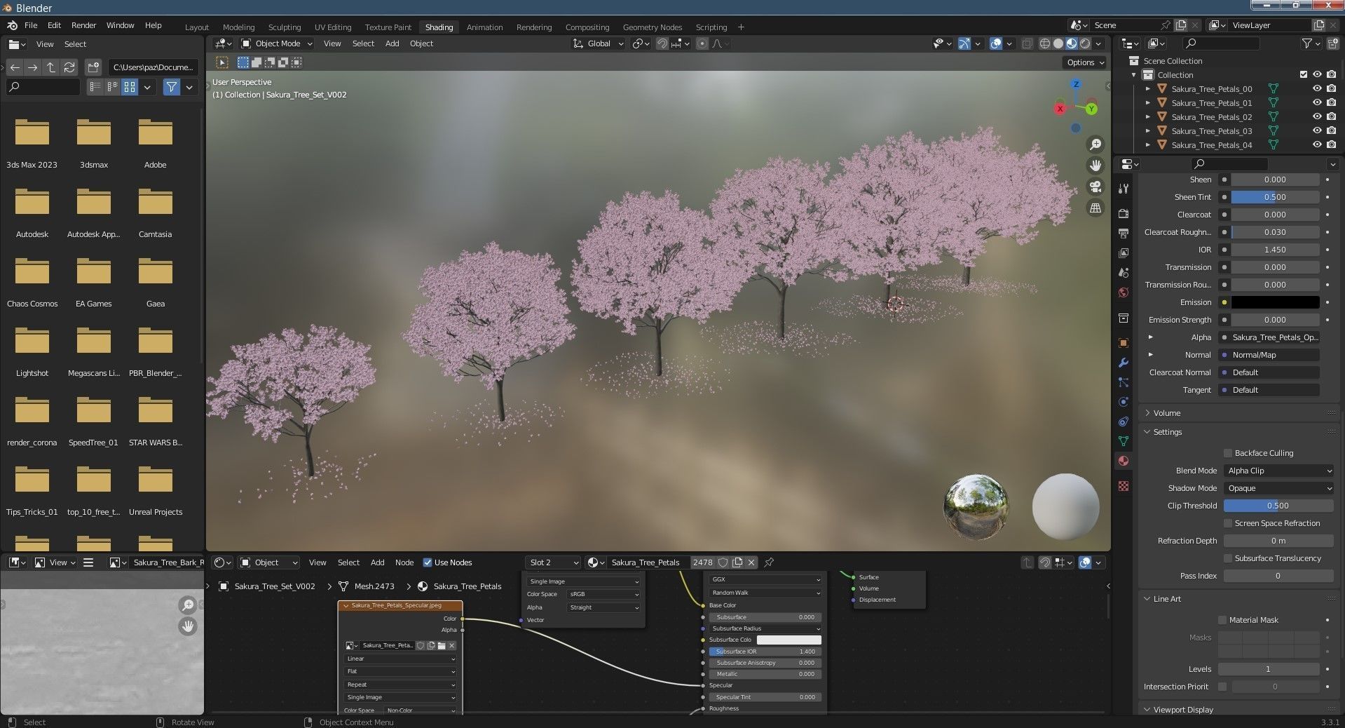 Sakura Tree Set 3D model | CGTrader