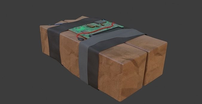 c4 explosive bomb made in blender 3D model | CGTrader