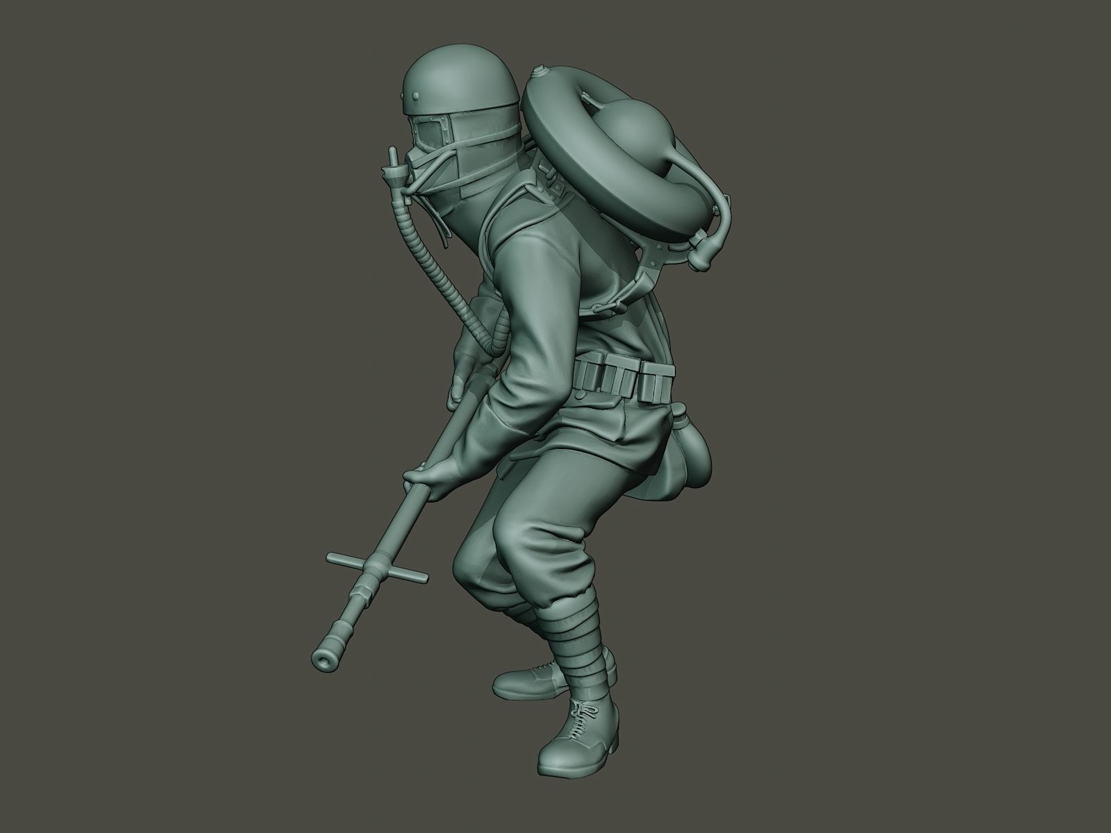 German soldier ww1 action2 G5 3D model 3D printable | CGTrader