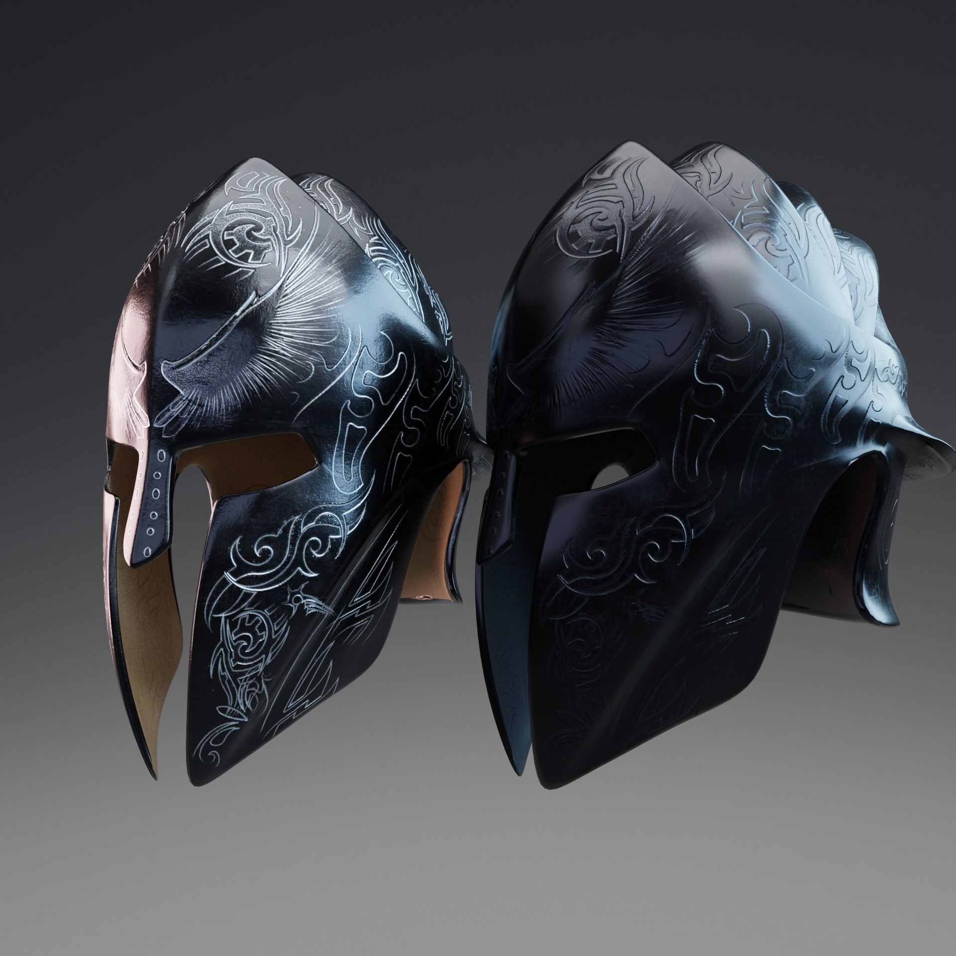 3D model Elite Guardian Helmet PBR Low Poly CGTrader
