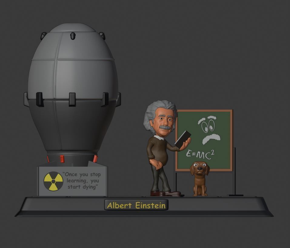Albert Einstein 3D Printing 3D model 3D printable CGTrader