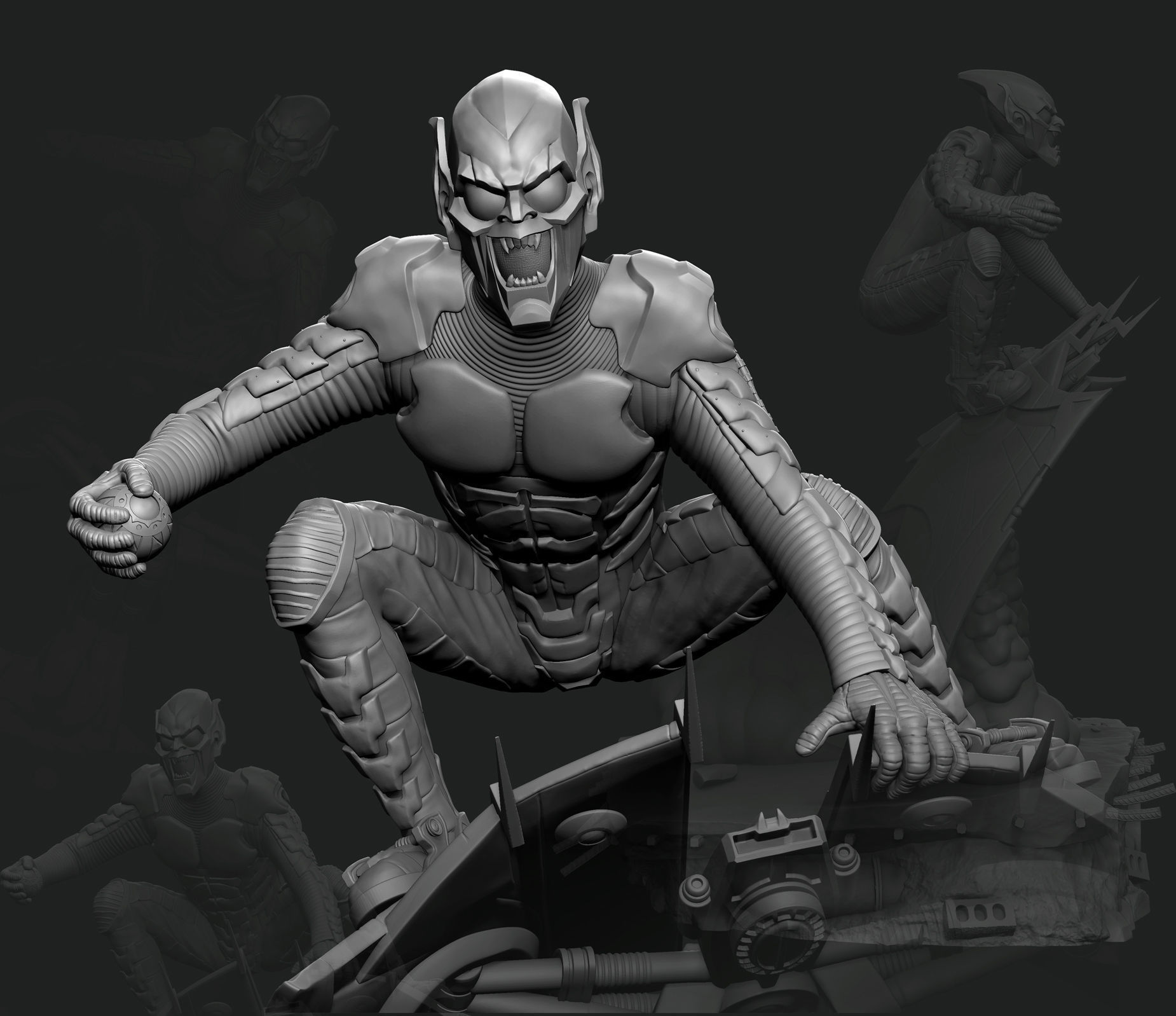 Green Goblin 3D model 3D printable | CGTrader