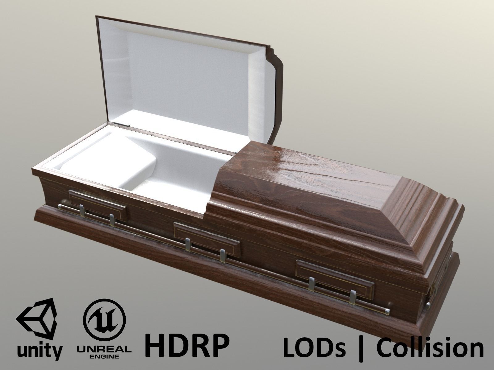 Casket Beech Wood- Unity - HDRP - UE4