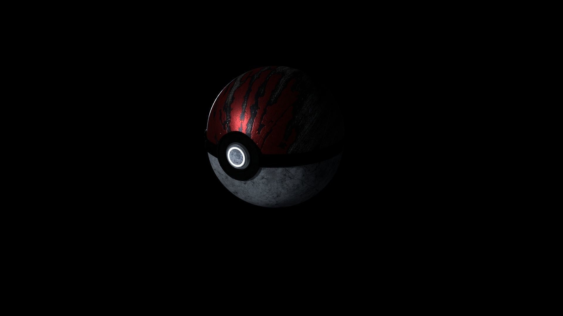 TGPokeballDamaged 3D model CGTrader
