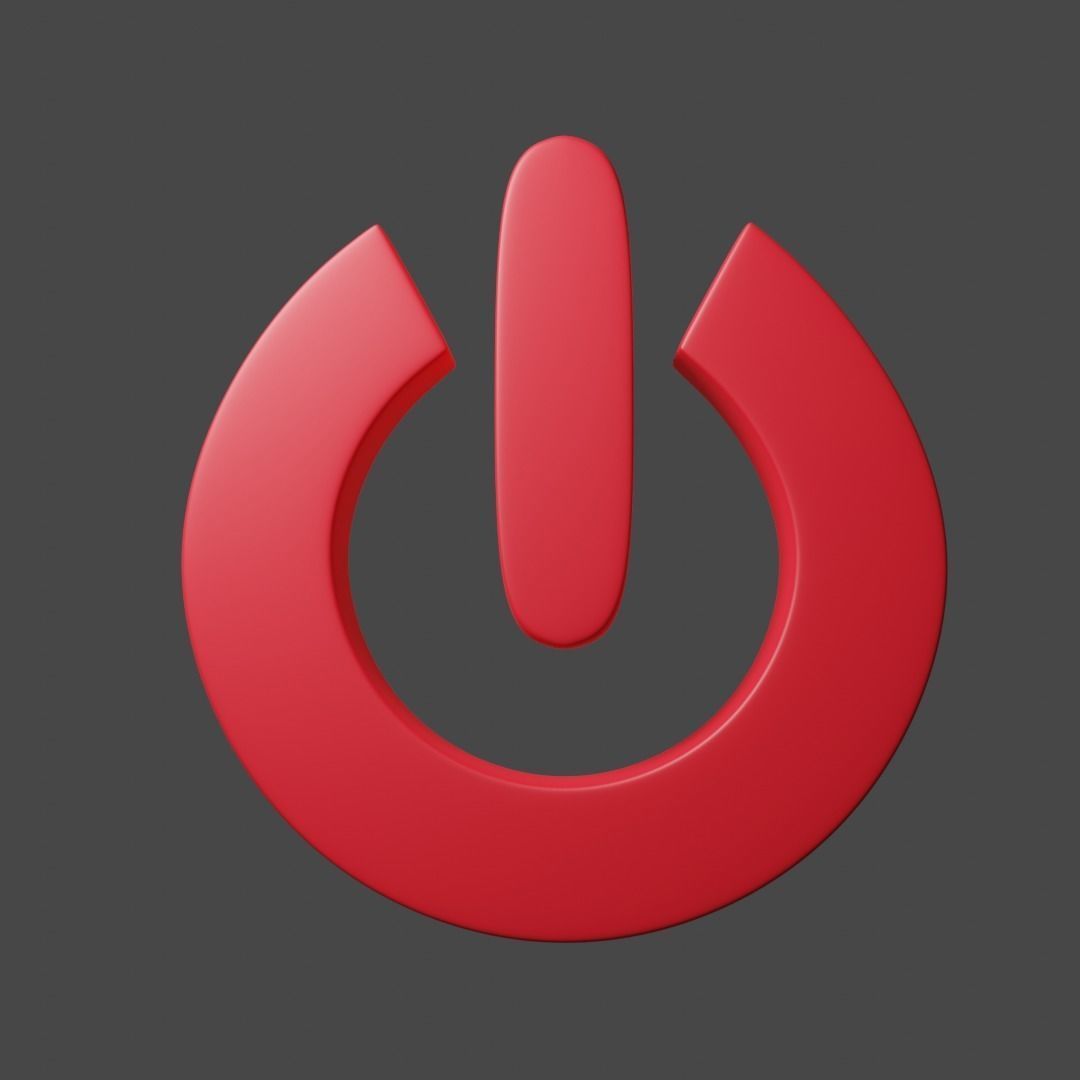 Power On-Off symbol 3D model | CGTrader