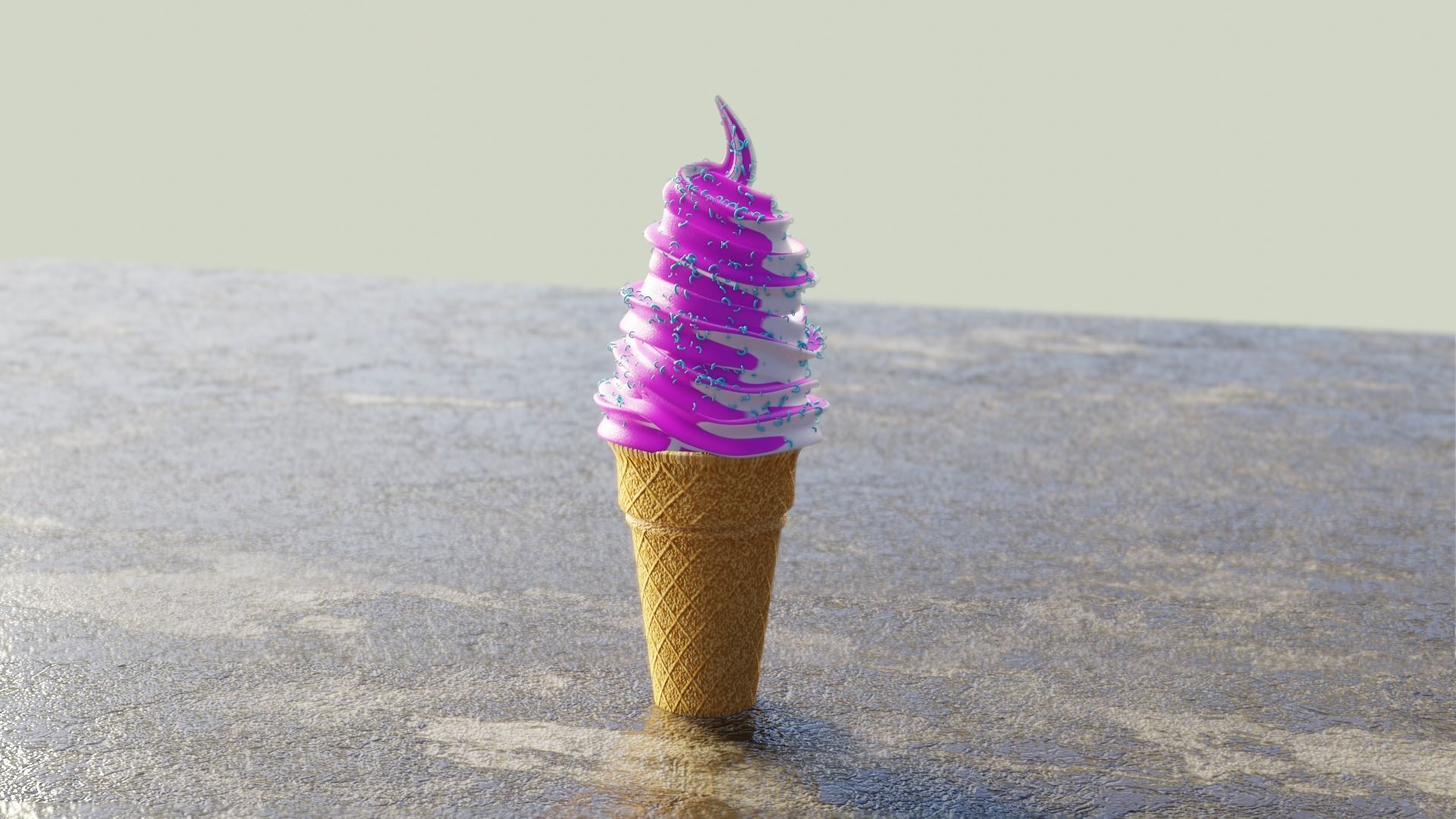 Simple Ice Cream Cone 3D model CGTrader