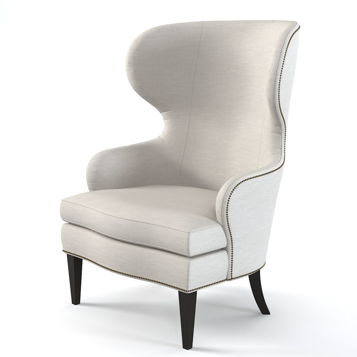 Ethan Allen Rang Wing Chair 3D model CGTrader
