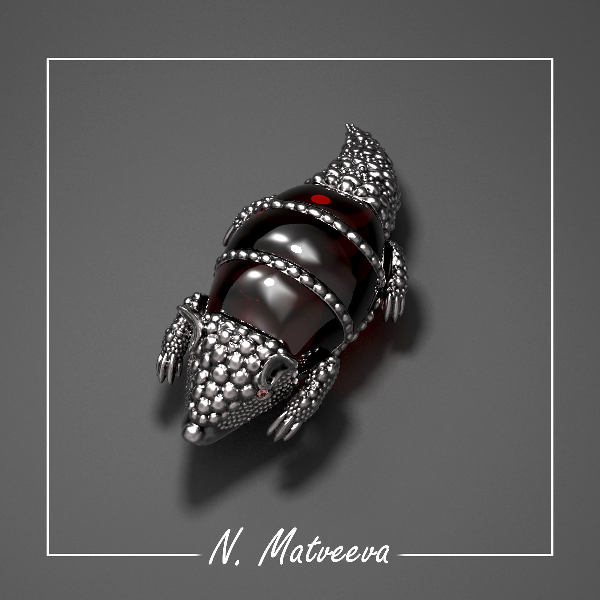 Brooch Armadillo