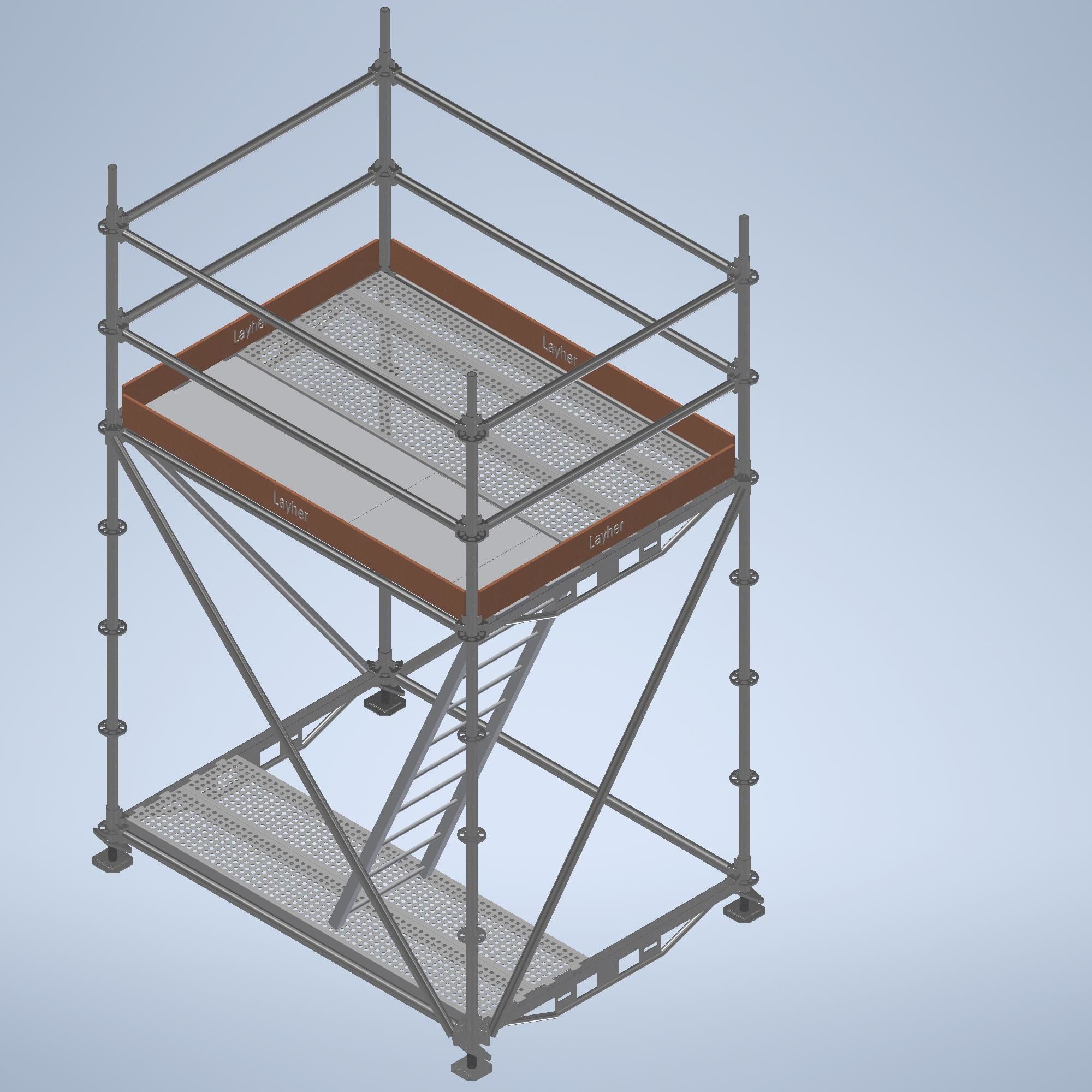 3D Scaffolding Layher Allround Tower CGTrader