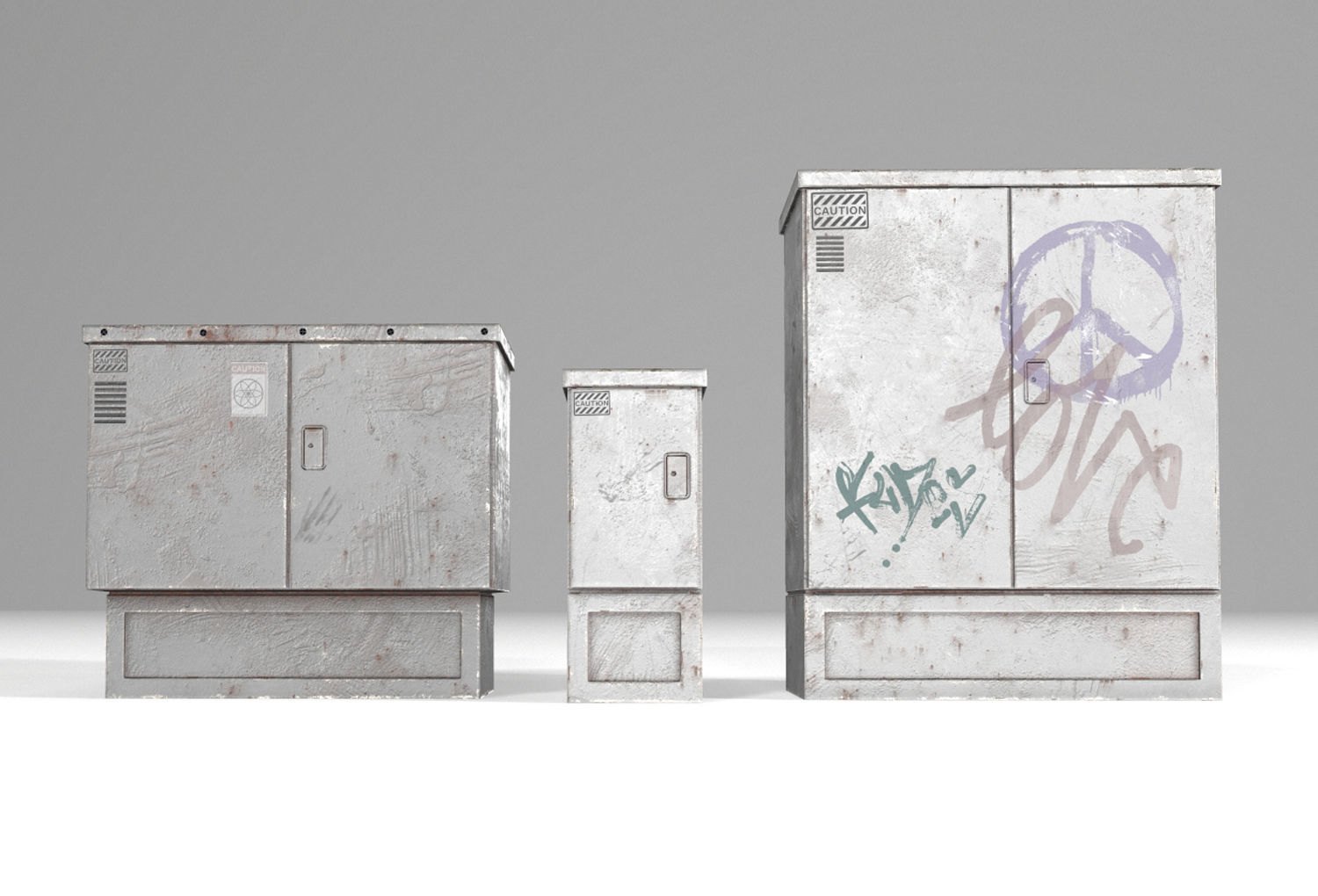 3D model Utility boxes VR / AR / low-poly | CGTrader