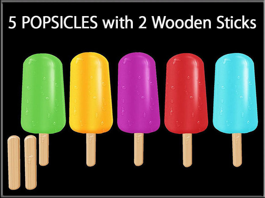 3D model POPSICLES ice cream on stick VR / AR / lowpoly CGTrader