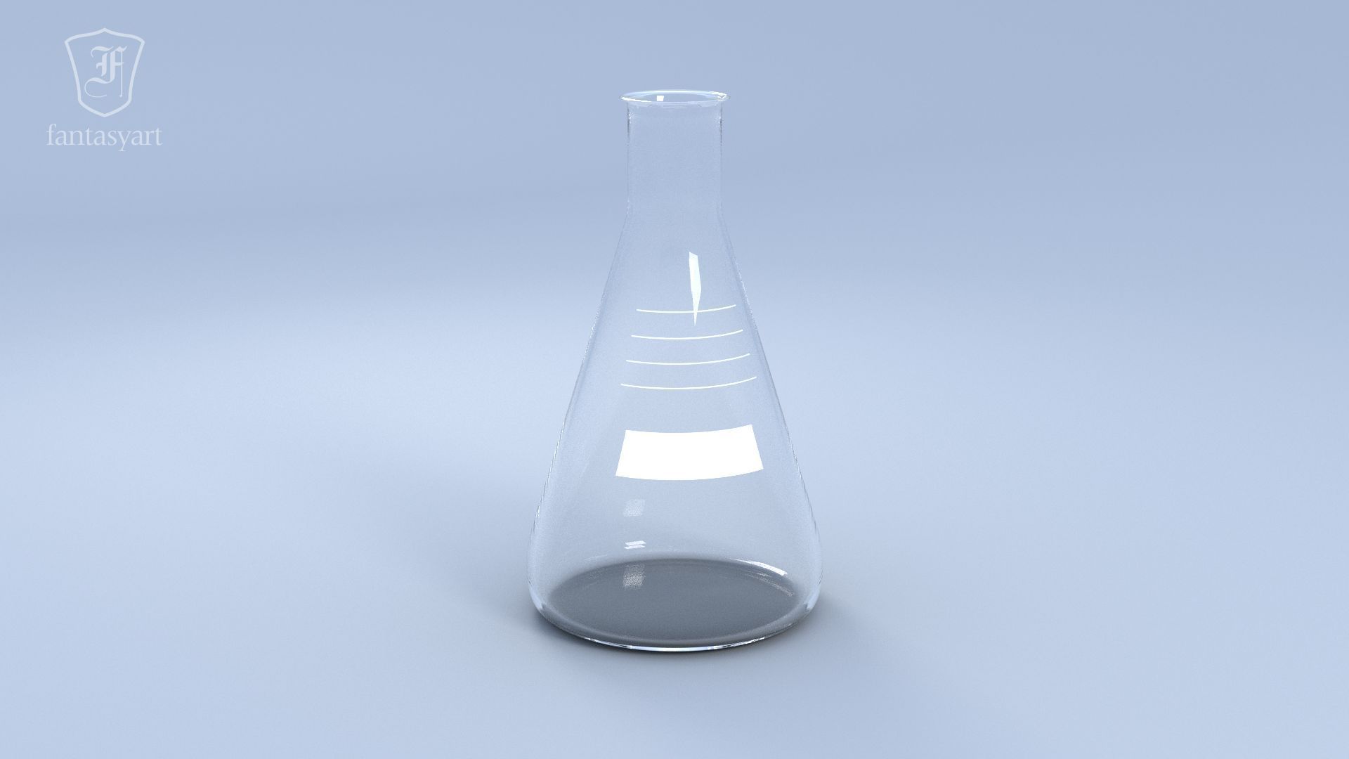 Erlenmeyer Flask 3D Model OBJ FBX MTL