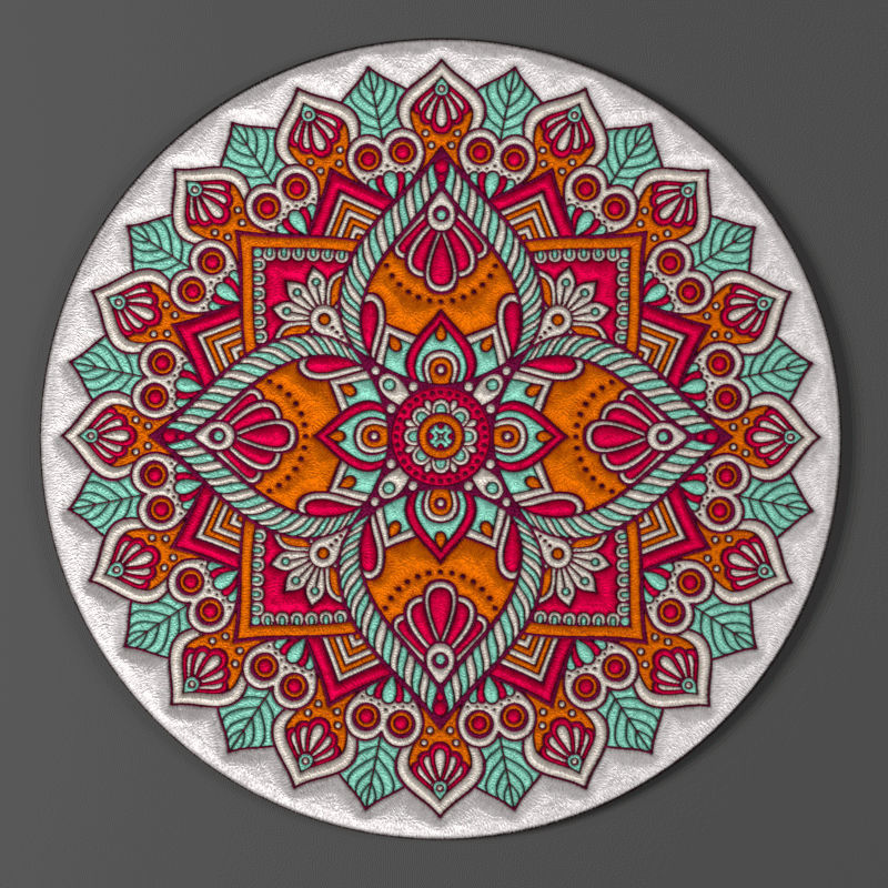 Sewing designer art Mandala 01 concept free 3D model CGTrader Pin on mandala embroidery