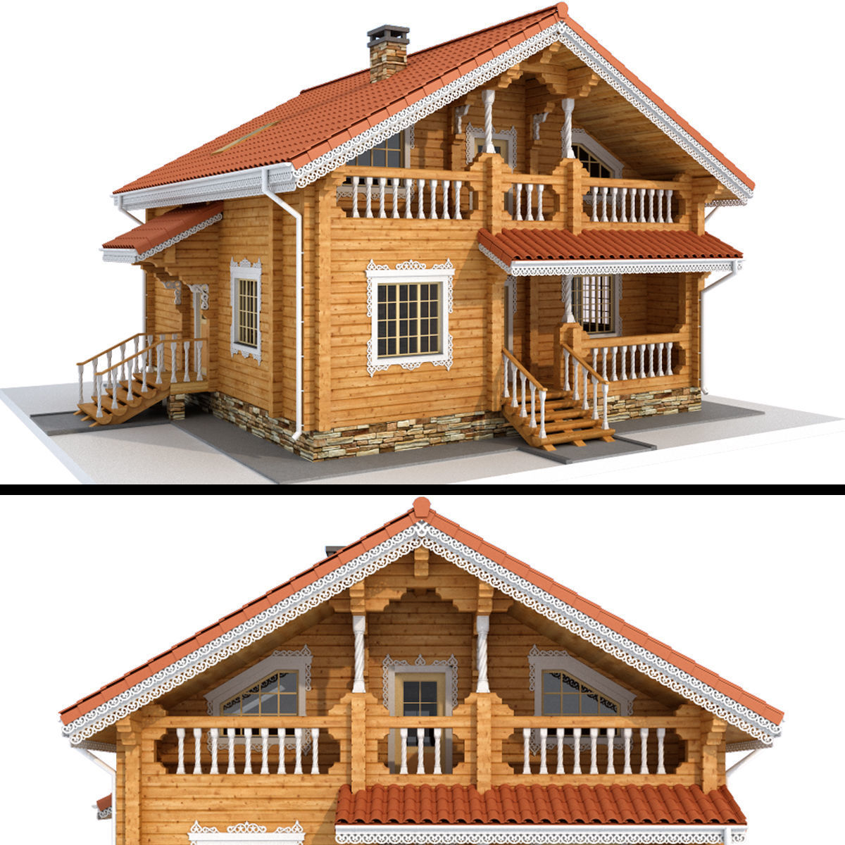 Log house - rounded log