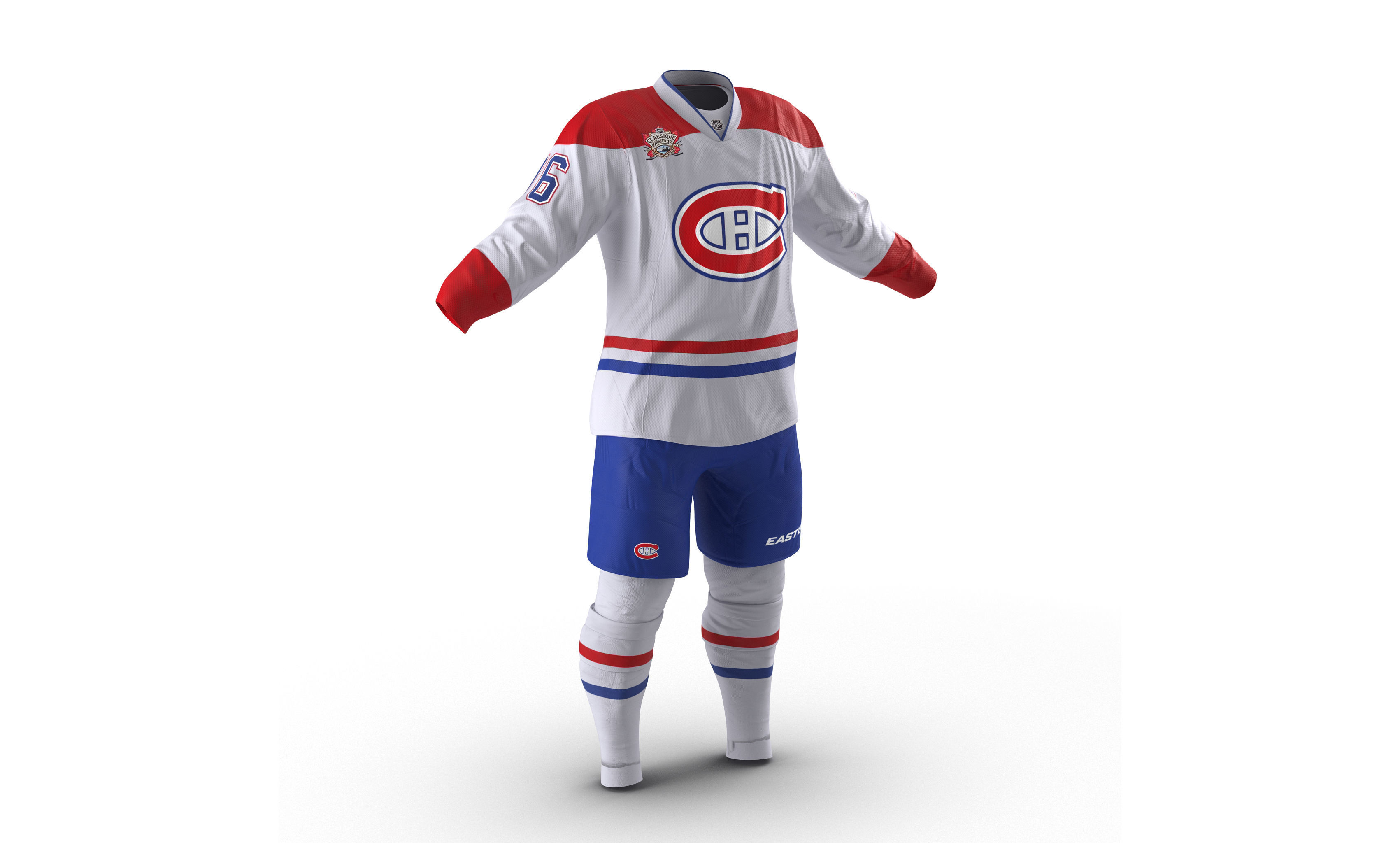 3D Hockey Clothes Montreal Canadiens CGTrader