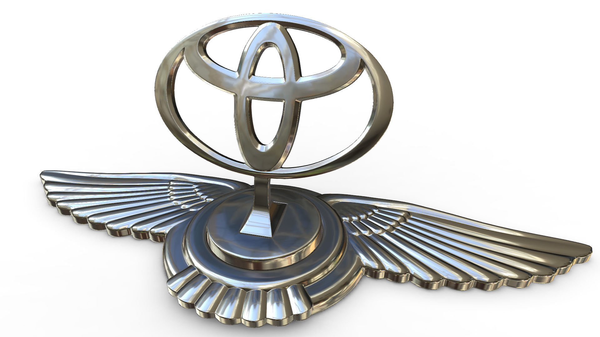 Toyota hood ornament 3D model CGTrader
