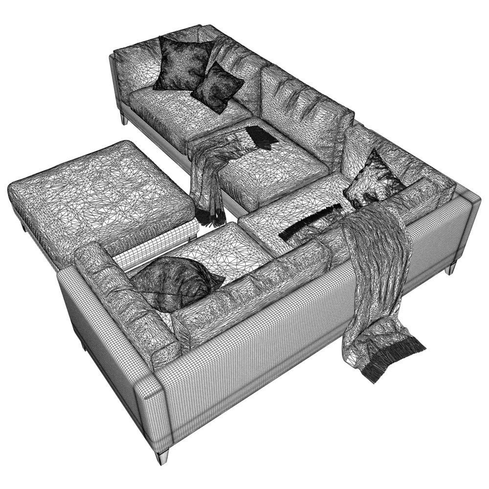 178Sofa Cristal Sofa Club 2 3D model CGTrader