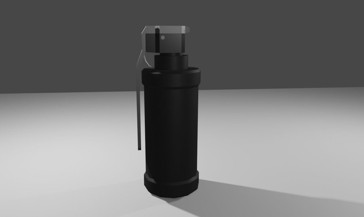 3D model Flash Grenade Flare Explosive Granada VR / AR / lowpoly