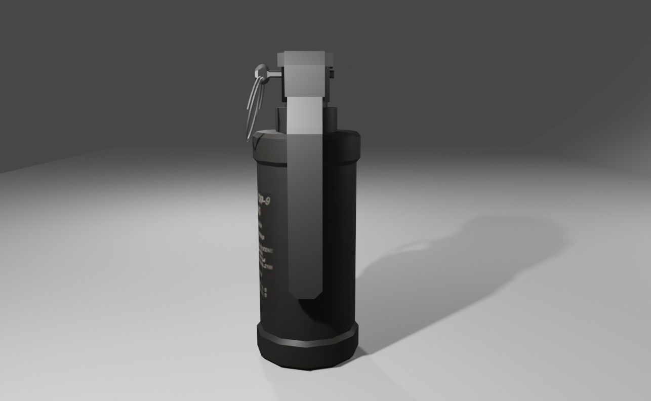 3D model Flash Grenade Flare Explosive Granada VR / AR / lowpoly